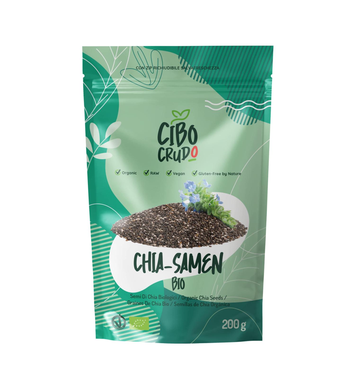 Organic Chia Seeds 200g - Rich in Omega 3 B Vitamins & Minerals | Perfect for Weight Loss Milk & Muesli - Shop Now! - Buy Online on GoSupps.com