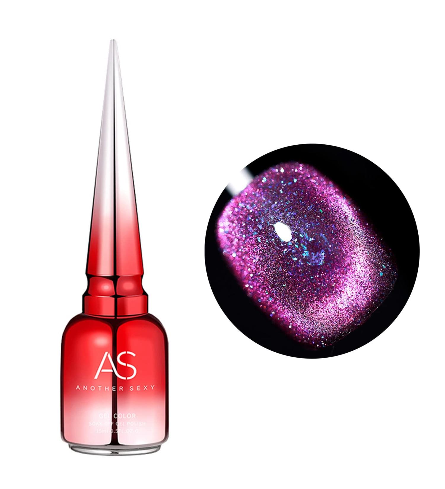 YOXIER Nail Polish Reflective Glitter Nail Sparkling Soak Off Gel Bright for Salon 1 1 Pcs