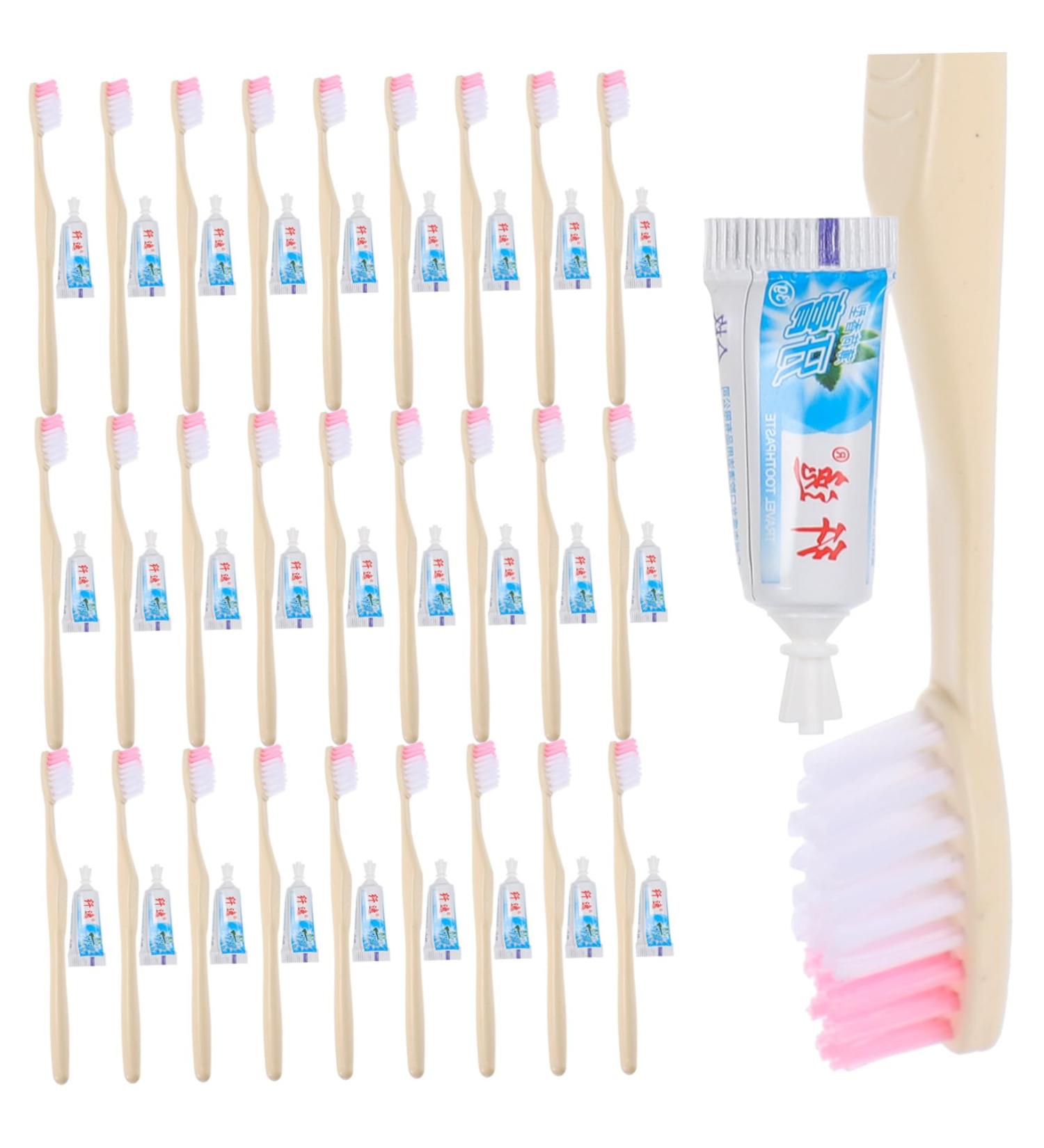 Solustre 100th Disposable Travel Toothbrush - Extra Soft Bristle Manual Toothbrush Kit for Bathroom & On-the-Go - Buy Online on GoSupps.com
