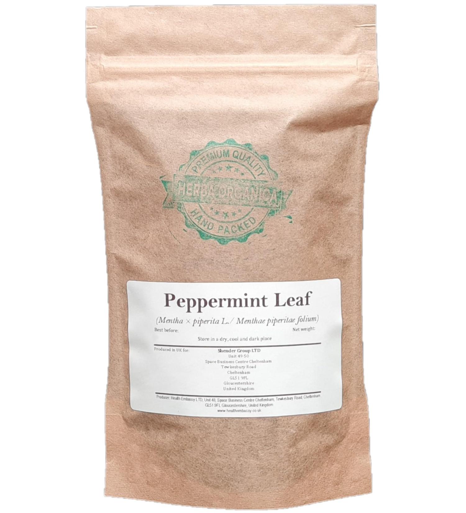 Herba Organica Peppermint Leaf | Mentha piperita L | Pure Herbal Tea | Fresh and Aromatic (50g) - Buy Online on GoSupps.com