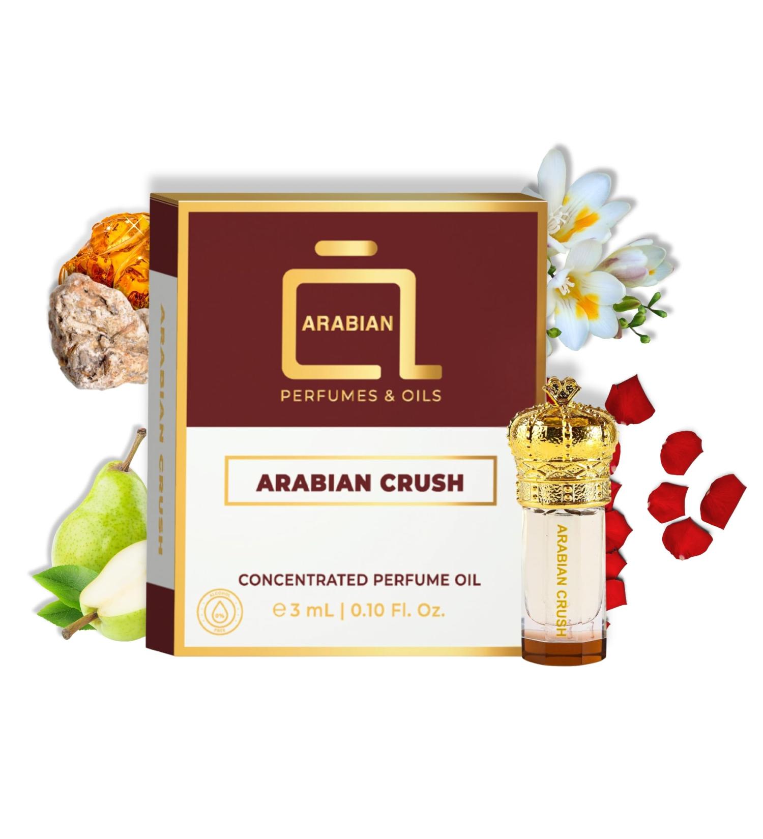 ARABIAN PERFUMES & OILS Arabian Crush Perfume Oil - Fruity Floral Musky Fragrance Oil for Men and Women - Travel Size Perfume 0.10 Fl. Oz. - Buy Online on GoSupps.com