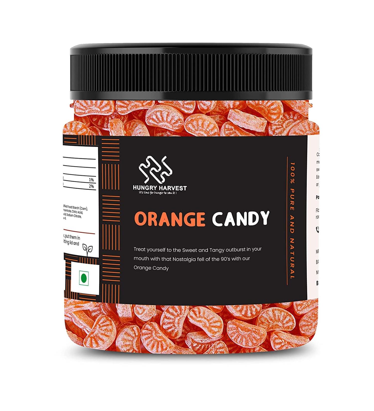 Hungry Harvest Orange Candy - 300 gms Narangi Goli |Khatti Mithi Candy_Packing May Vary