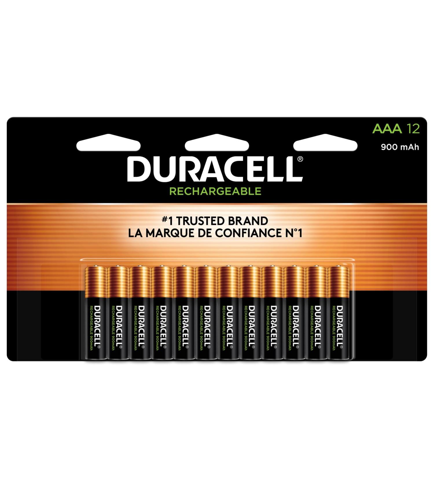 Duracell Rechargeable AAA Batteries - 12 Count | Long-lasting Power for Household & Business Devices - Buy Online on GoSupps.com