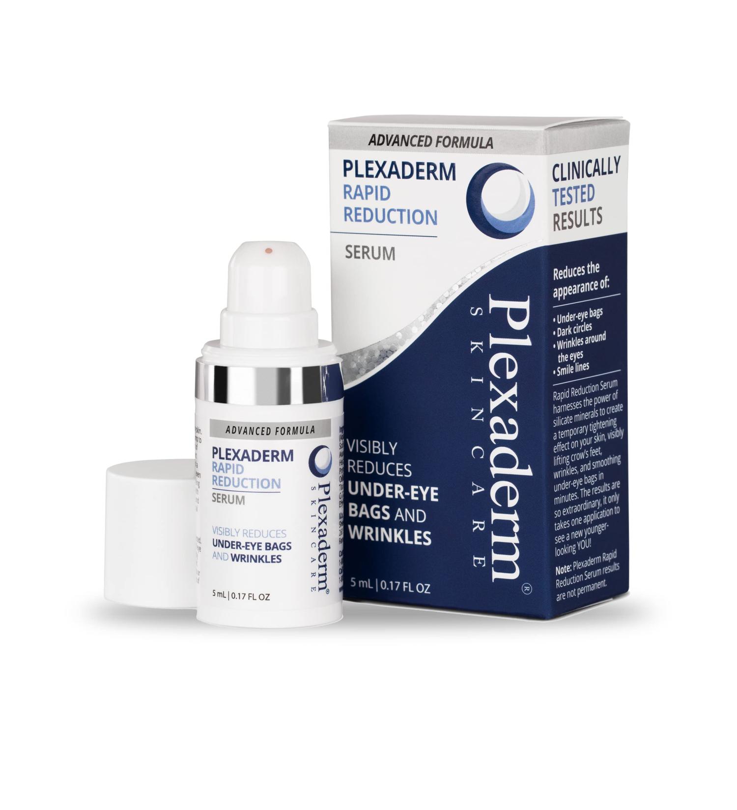 Plexaderm Rapid Reduction Eye Serum - Advanced Anti-Aging Formula for Under-Eye Bags, Wrinkles, Dark Circles, Fine Lines & Crow's Feet - Instant Wrinkle Remover - Buy Online on GoSupps.com