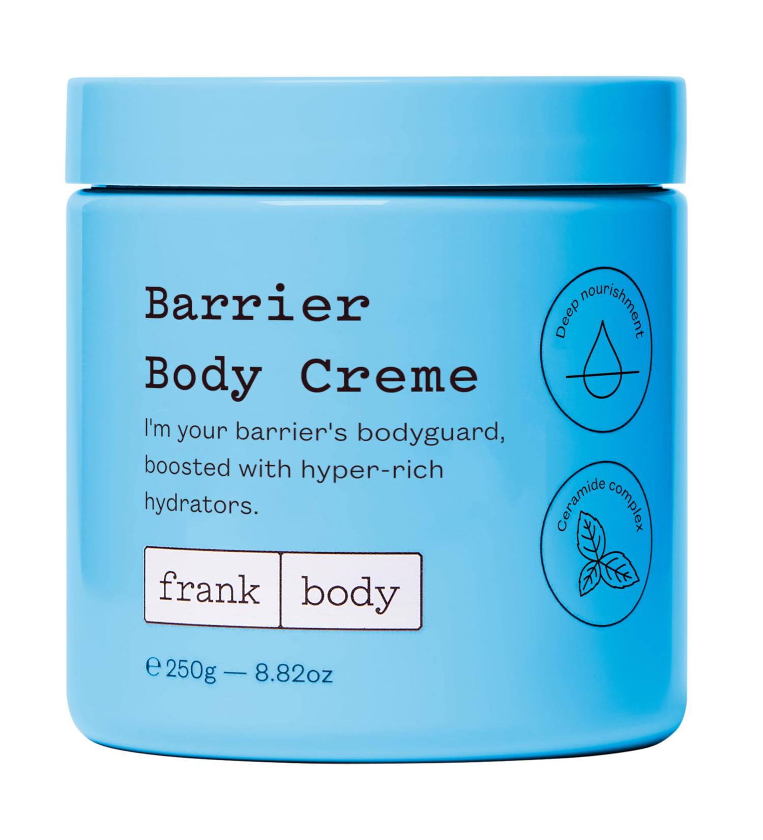frank body Barrier Body Cream | Deep Hydration for Dry Itchy Reactive Skin with Ceramides Panthenol & Niacinamide | Vegan Cruelty Free | Peach Scent | 7.77 oz / 230 ml - Buy Online on GoSupps.com