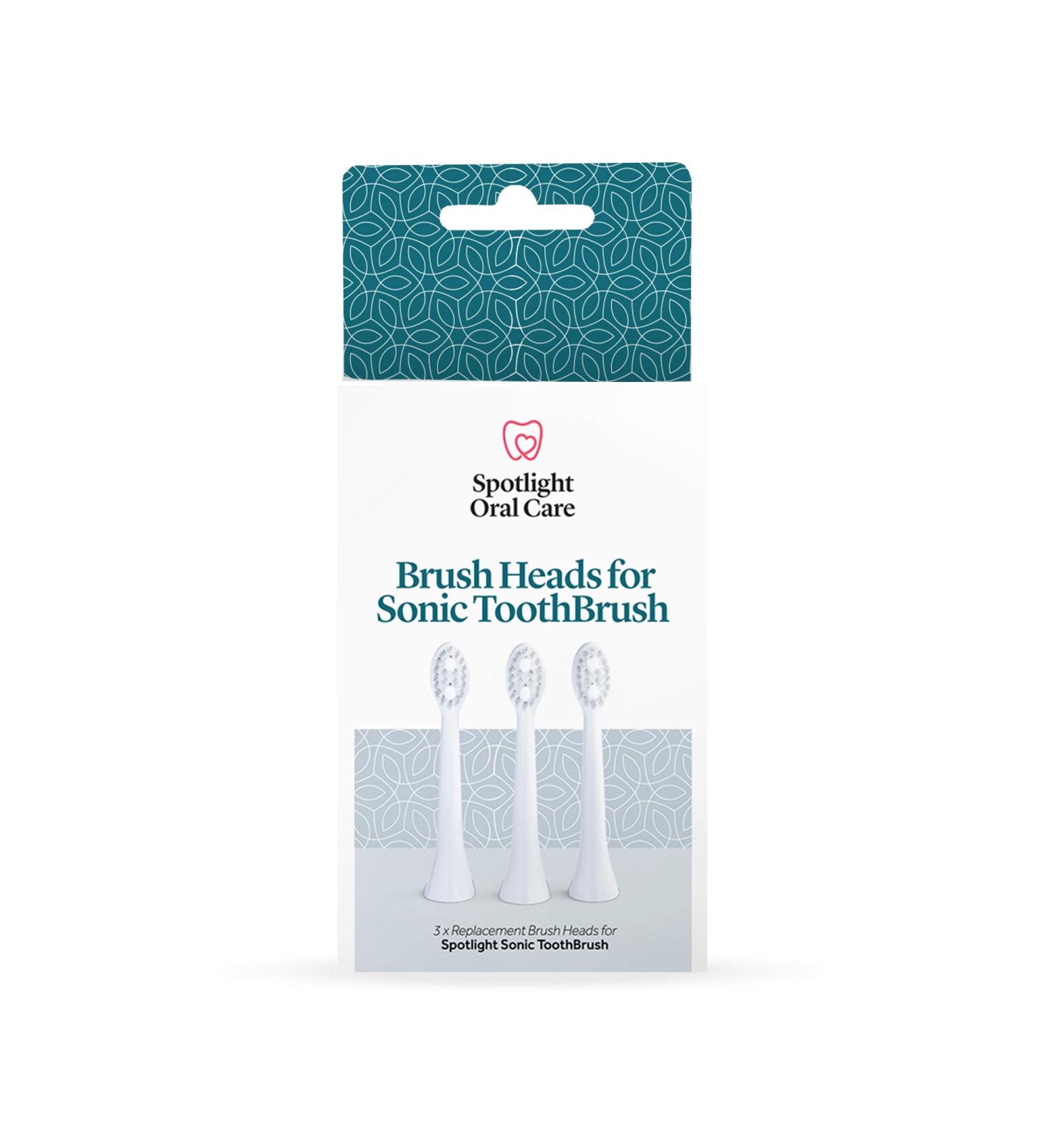 Spotlight Oral Care Sonic Toothbrush Replacement Heads - 3 Pack - Buy Online on GoSupps.com