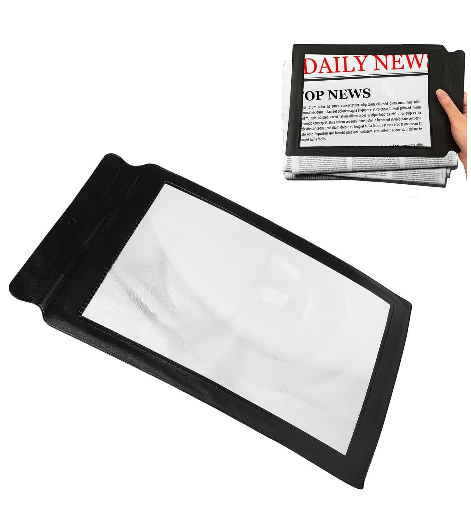 3X Full Page Magnifier A4 Large Page Reading Magnifier Portable Reading Aid Lens Reading Books and Newspapers and Low Vision Aid (2 Packs) - Buy Online on GoSupps.com
