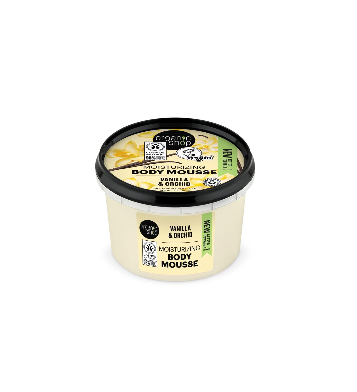 Organic Shop Body Mousse - Bourbon Vanilla & Orchid 250ml | Natural - Buy Online on GoSupps.com