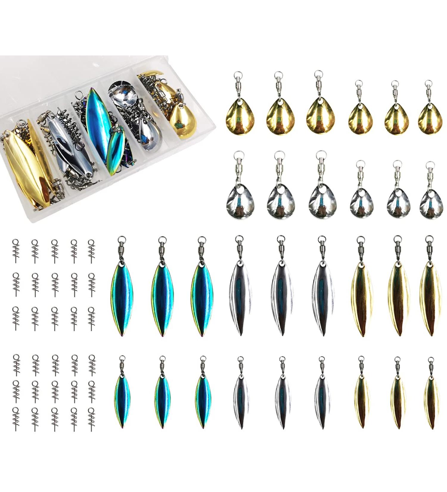 30pcs Tail Spinners - Willow & Colorado Blade Spin Lure Kit for Senko, Bass Fishing Soft Plastic Lures - Buy Online on GoSupps.com