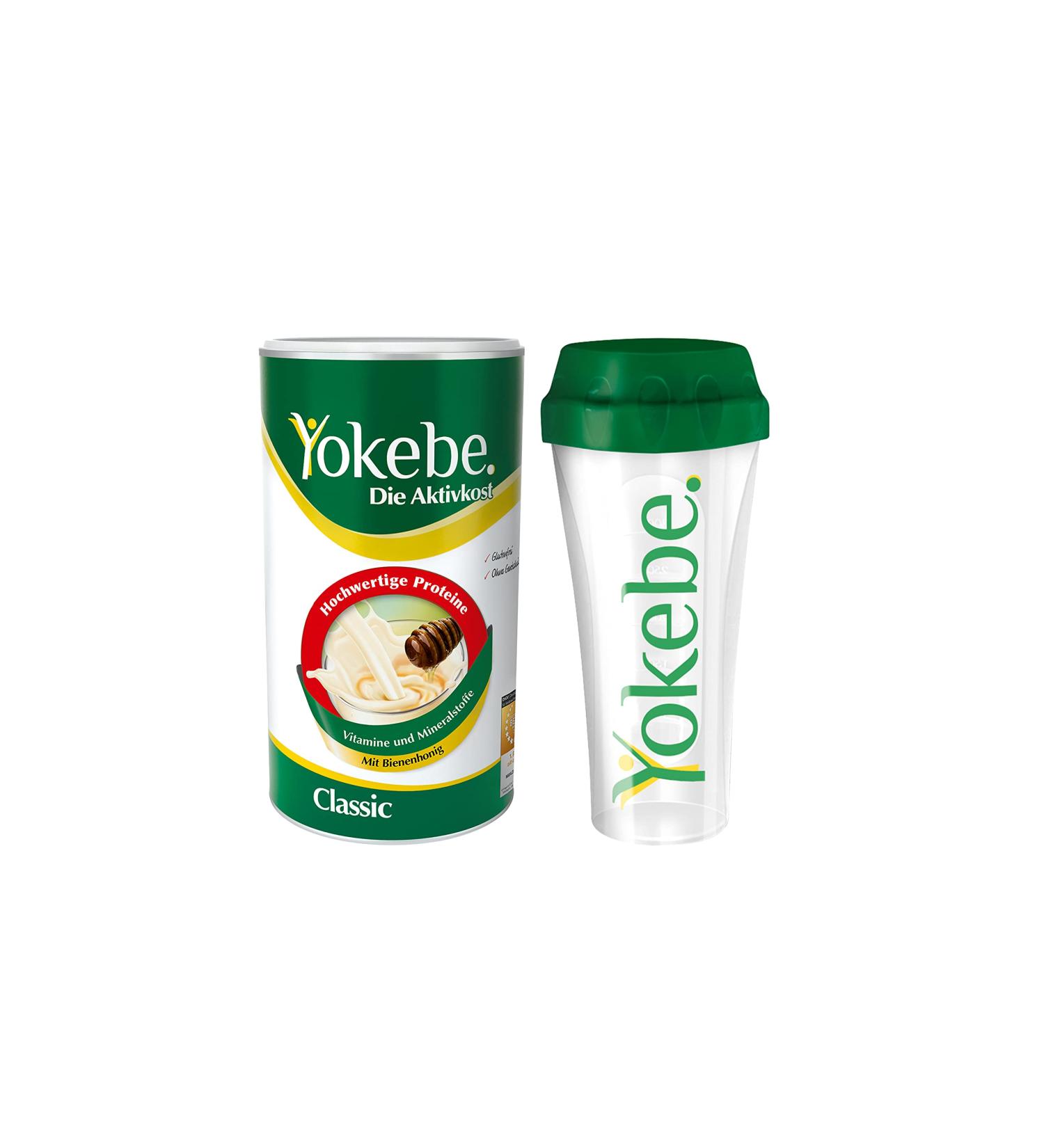 YOKEBE Classic Start Package with Shaker - 500g Gluten-Free Vegetarian Protein for Weight Loss - 12 Portions High-Quality Diethake Set - Buy Online on GoSupps.com