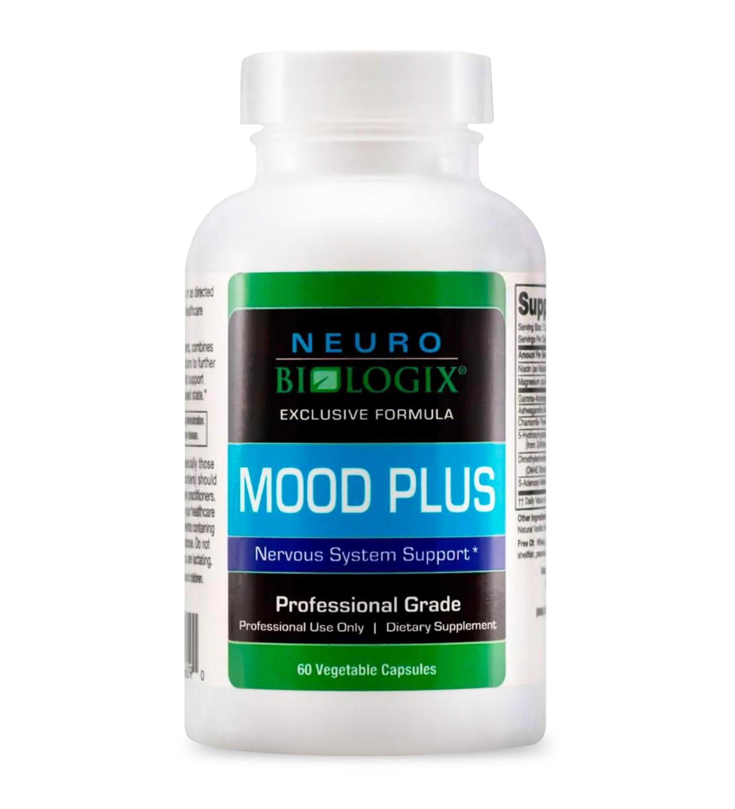 Mood Plus Complete Mood Support Supplement - 5-HTP Niacin GABA & Ashwagandha for Stress Relief Brain Support & Serotonin Regulation - 60 Capsules - International Shipping Available - Buy Online on GoSupps.com