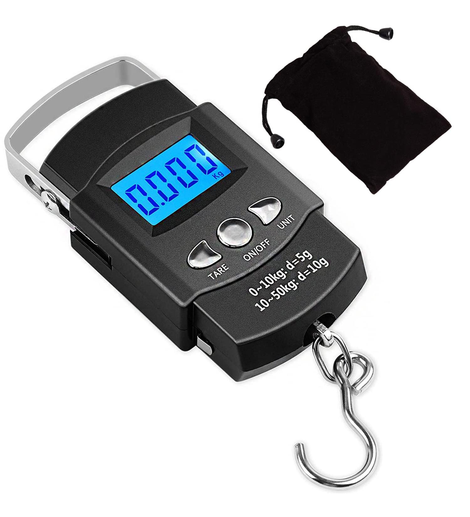 Kinstecks 50kg Fish Scale - Portable Electronic Scale with Illuminated LCD Measurement Tape for Fishing Hunting and Kitchen Use - Buy Online on GoSupps.com