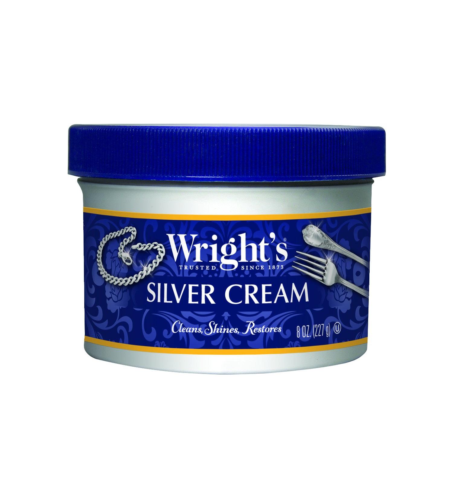 Wrights Silver Cleaner and Polish Cream - 8 Ounce - Ammonia Free - Tarnish Remover for Silver - Gentle Cleaning Formula - 1 Pack - Buy Online on GoSupps.com