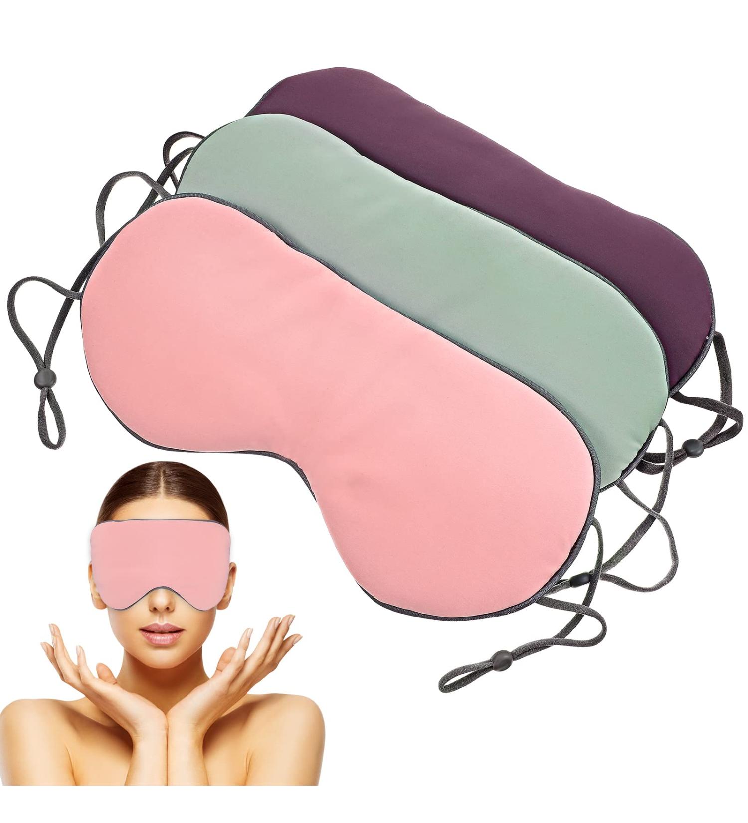 Healifty 3pcs Soft Sleep Mask Set - Adjustable Blindfold Eyeshade for Men, Women, and Kids - Comfortable Eye Cover for Sleeping, Travel, Work - Buy Online on GoSupps.com