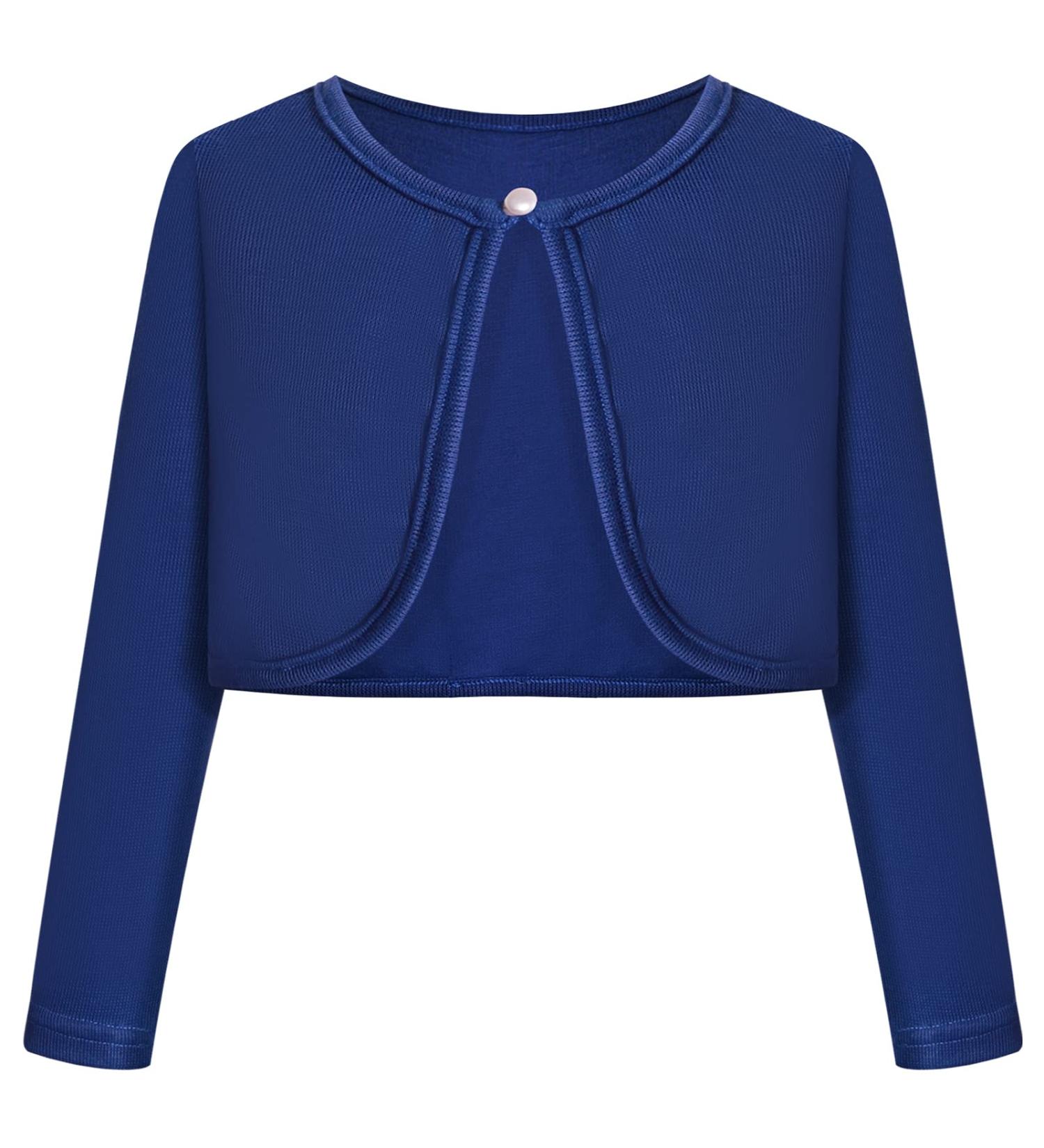 BONNY BILLY Girls Knitted Cotton Cardigan Shrug - Blue, 10-11 Years - Buy Online on GoSupps.com