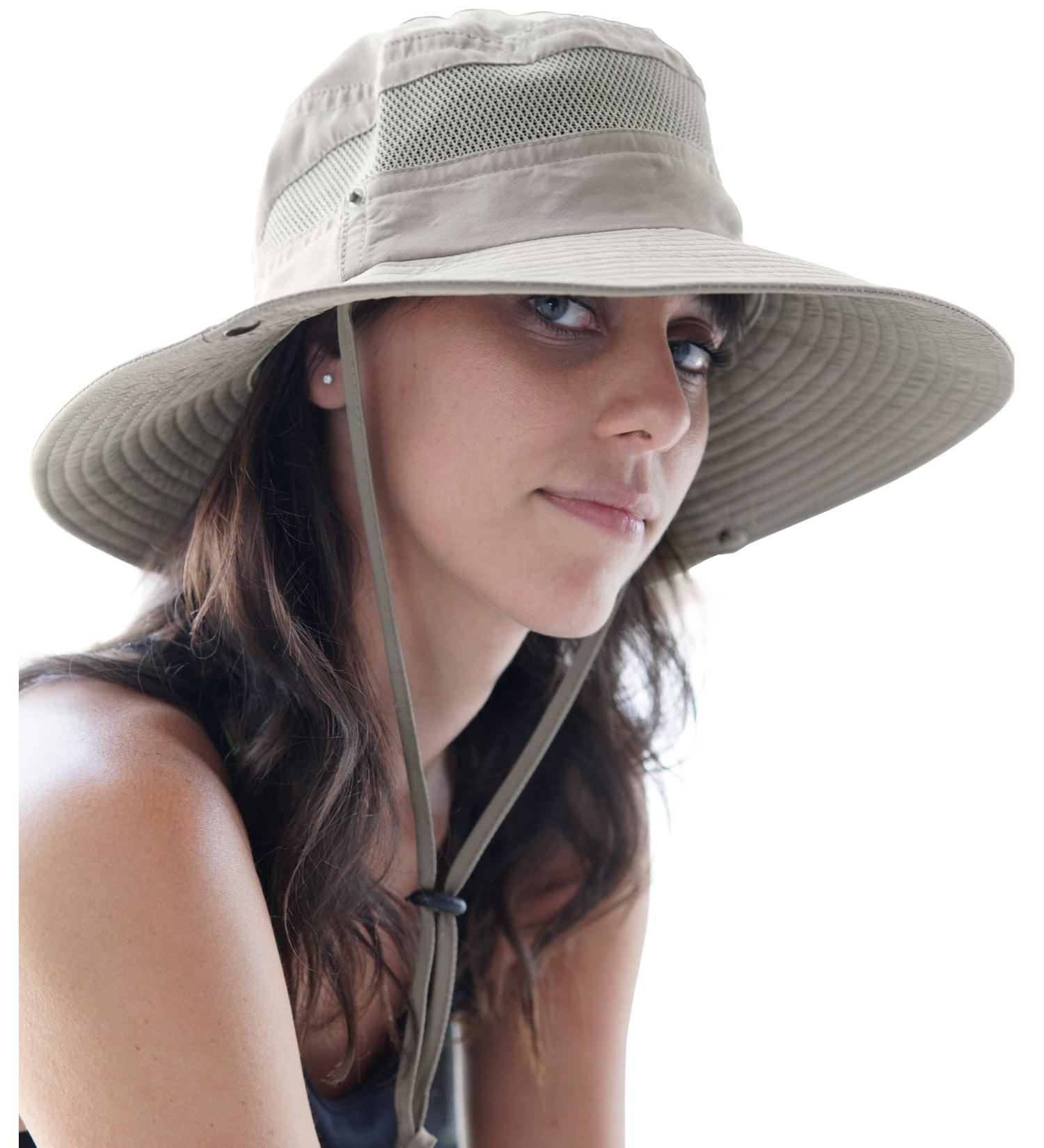 GearTOP Wide Brim Sun Hat for Men and Women - UV Protection Fishing & Hiking Hat - UPF 50+ Beach Hat in Beige - Buy Online on GoSupps.com
