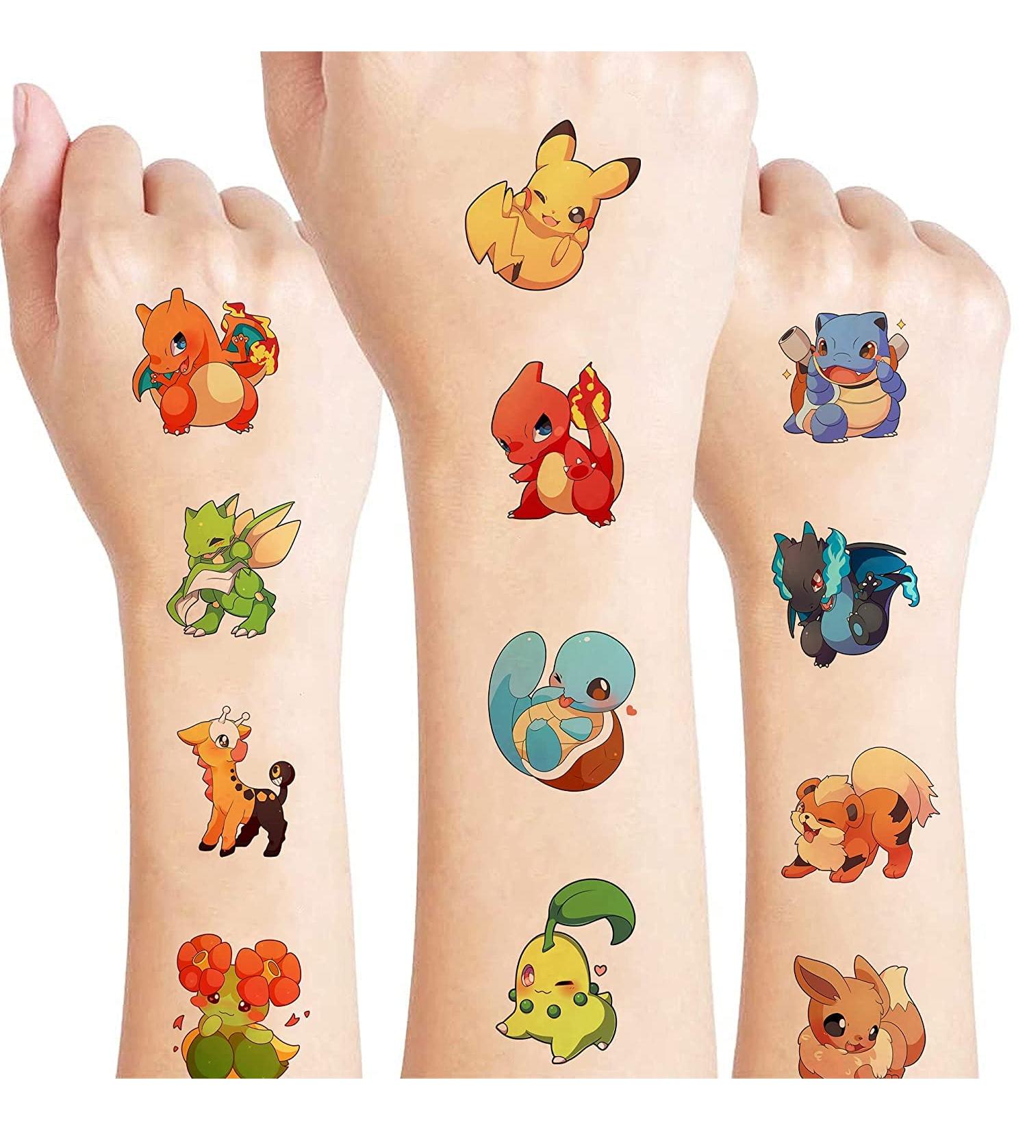 STXADO Cute Fake Tattoos for Kids - 6 Sheets Pikachu Stickers for Birthday Party Favors - Buy Online on GoSupps.com