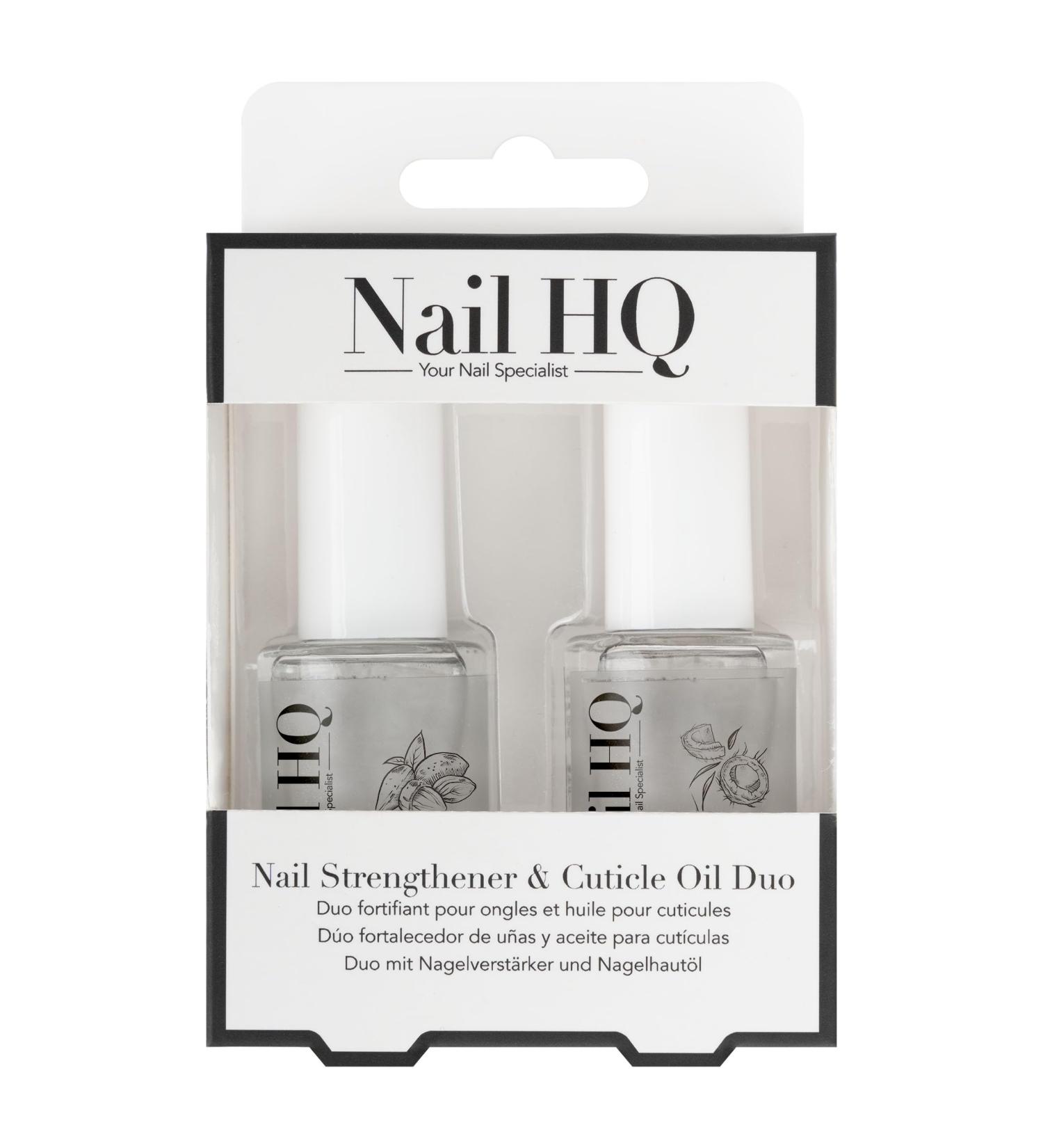 Nail HQ Strengthener & Cuticle Oil Duo - Stronger Nails, Healthier Cuticles - Buy Online on GoSupps.com