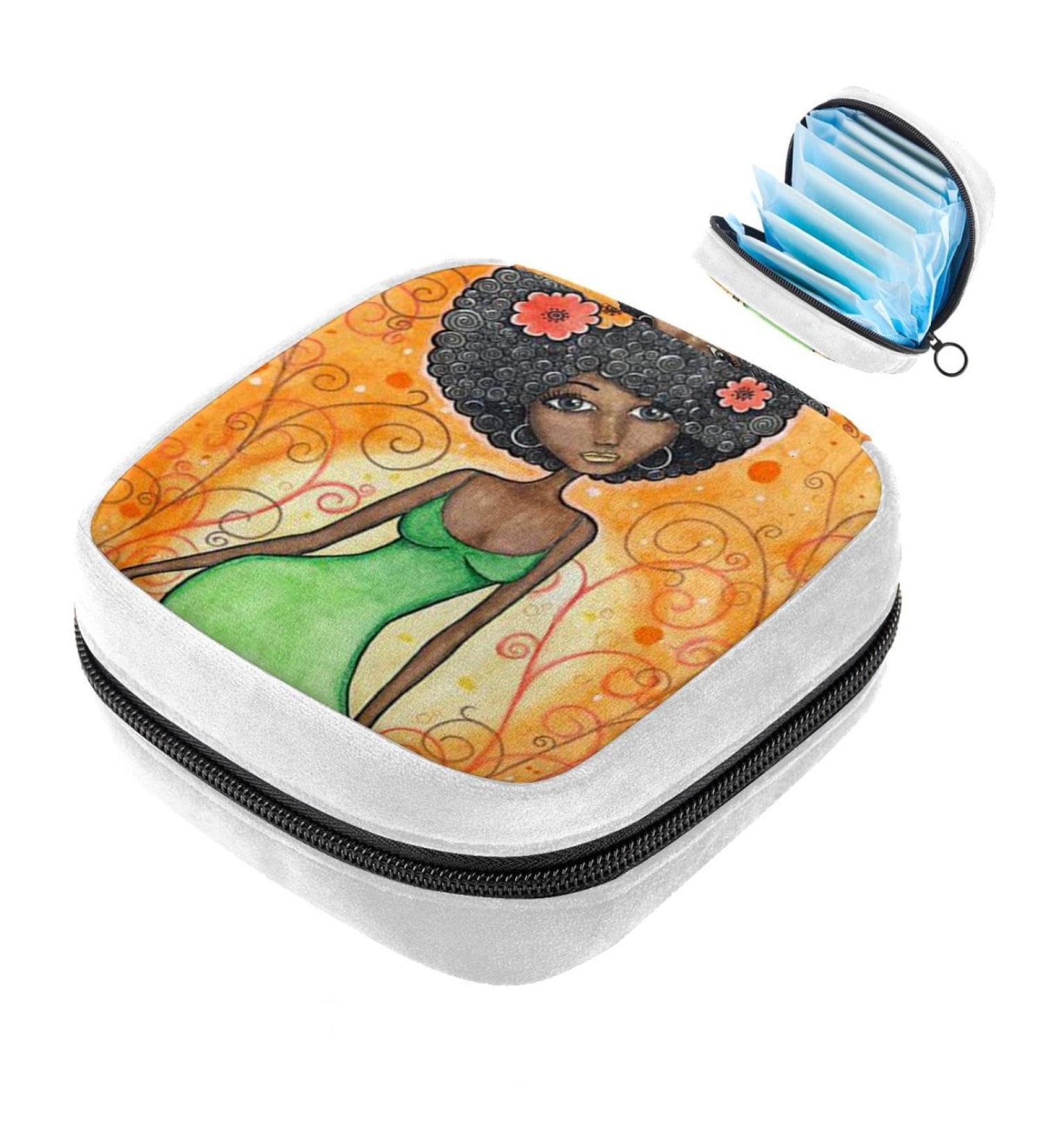 GIAPB African Tribal Art Sanitary Napkin Storage Bag - Period Tampon Makeup Pad Pouch Color363 - Buy Online on GoSupps.com