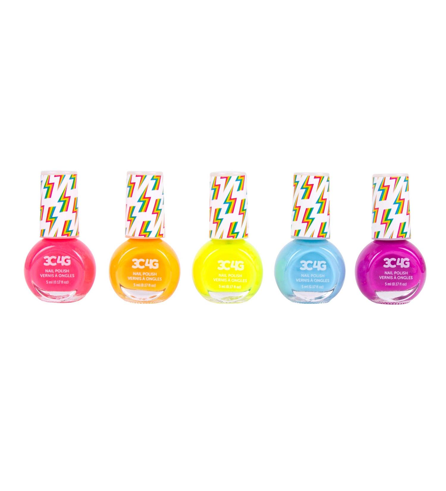 Three Cheers for Girls Neon Nail Polish Set - 5 Quick Dry Non-Toxic Colors for Kids 8 - Buy Online on GoSupps.com