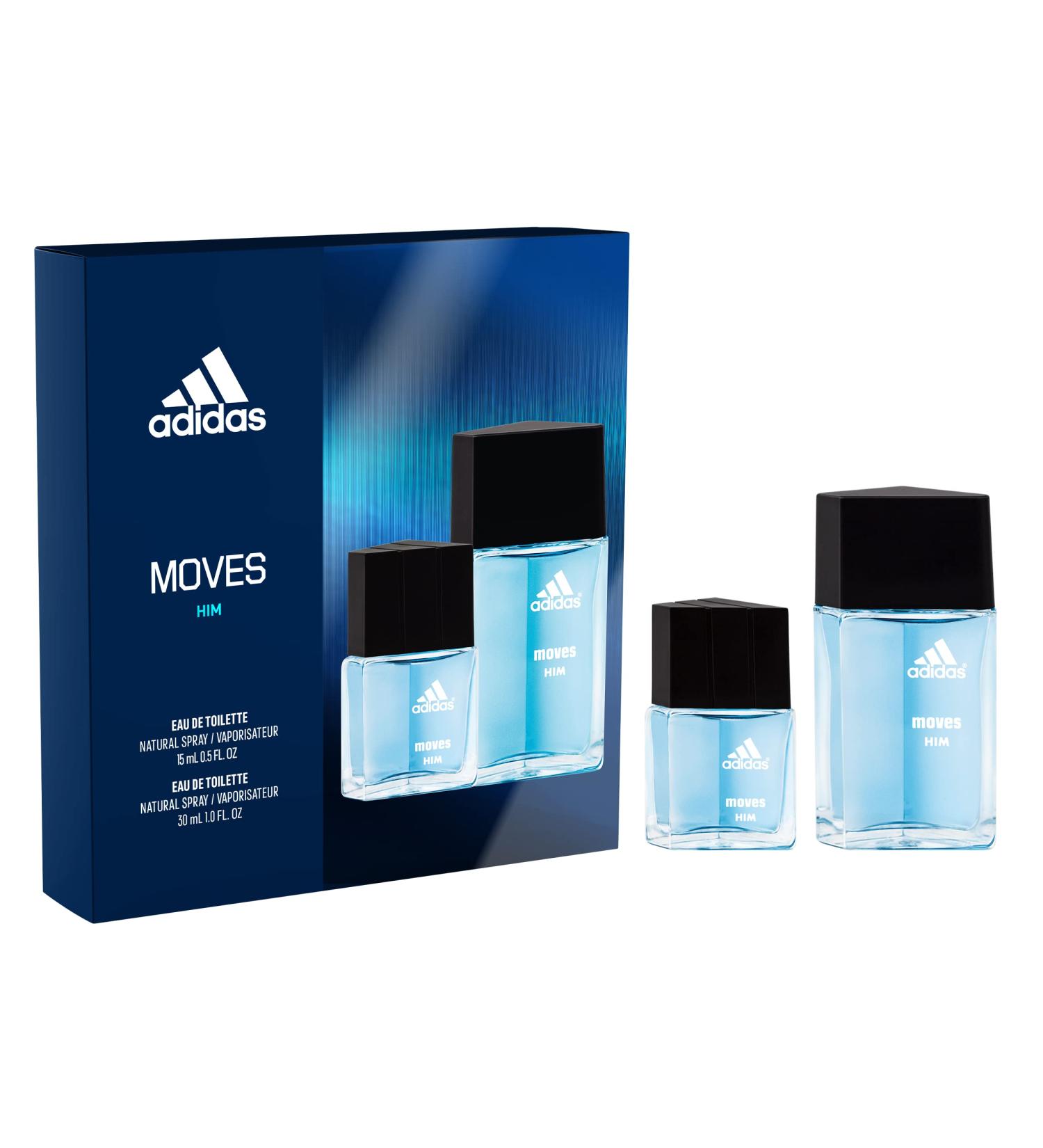 Adidas Moves for Him 2pc Gift Set - 0.5oz & 1.0oz EDT Combo - Buy Online on GoSupps.com