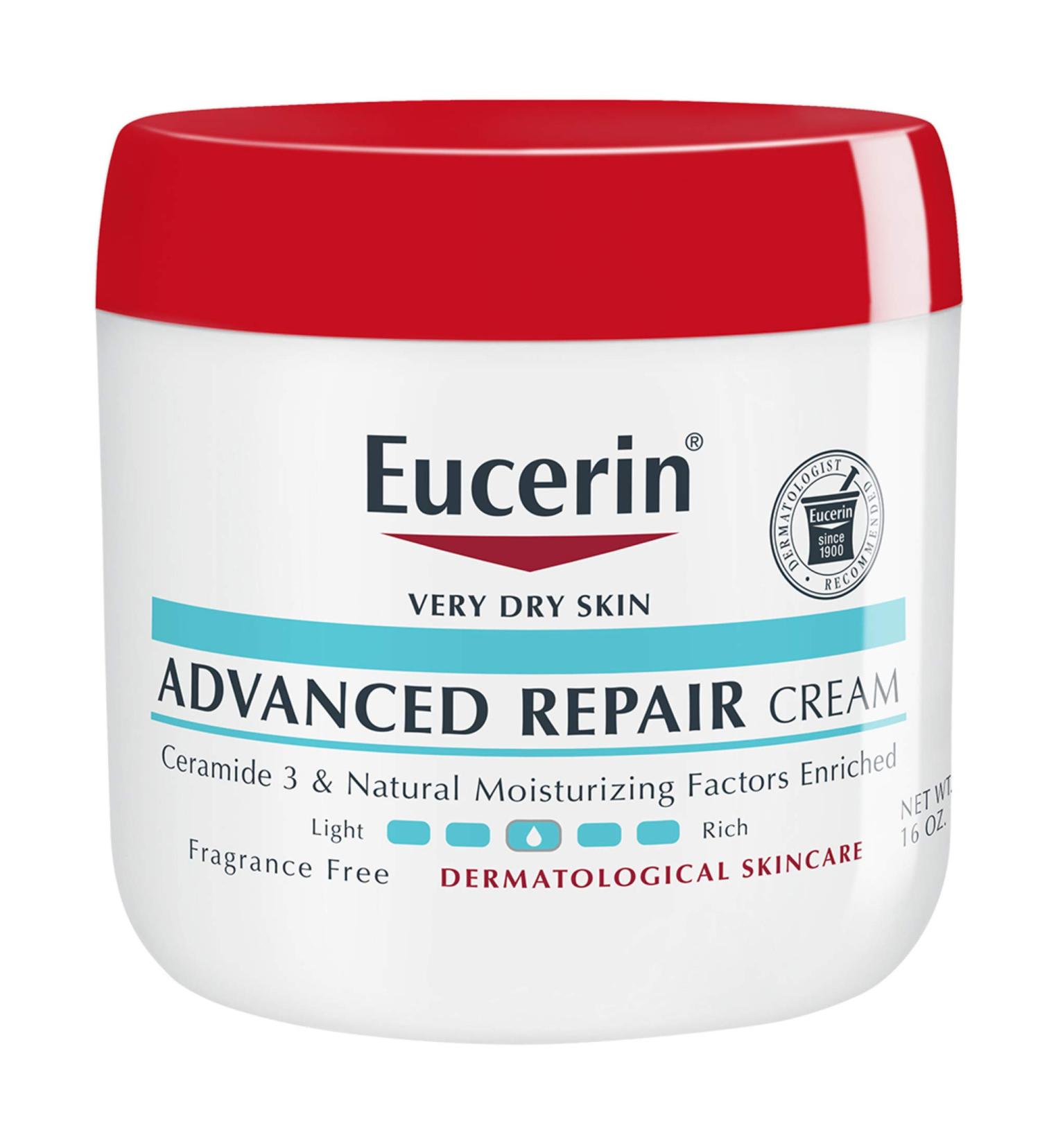 Eucerin Advanced Repair Cream - Fragrance Free 16 oz. Jar - Buy Online on GoSupps.com