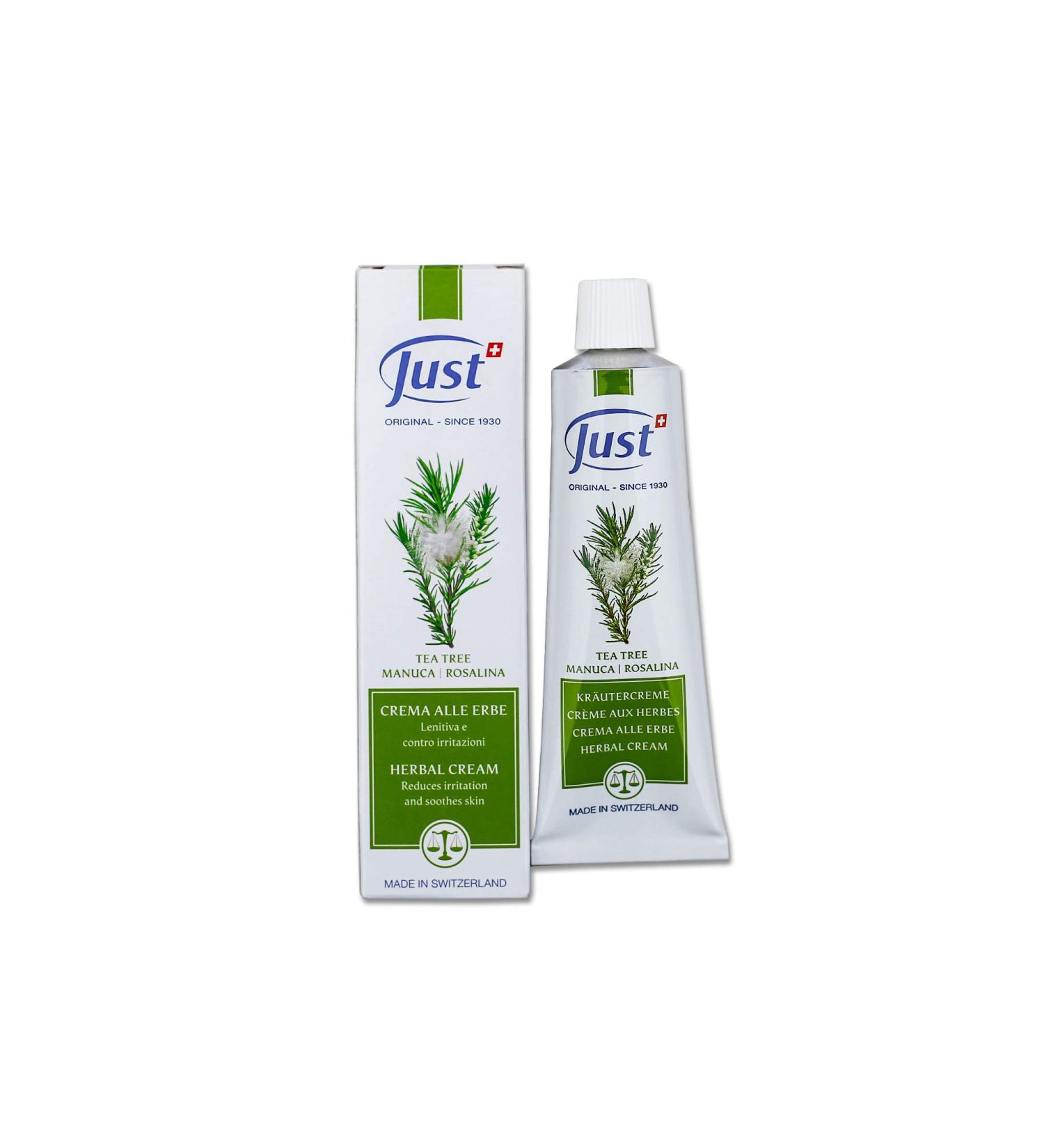 Swiss Just Tea Tree Natural Body Cream 60ml - Soothing Skincare Solution - Buy Online on GoSupps.com