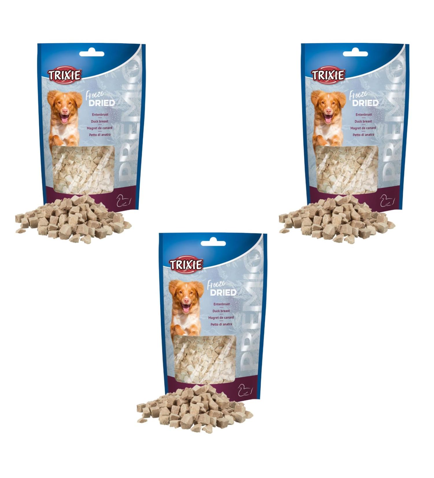 Trixie Freeze Dried Duck White | Pack of 3 | 3 x 50g | Complementary Food for Dogs | Freeze-Dried Snack | 99% Meat Content | - Buy Online on GoSupps.com
