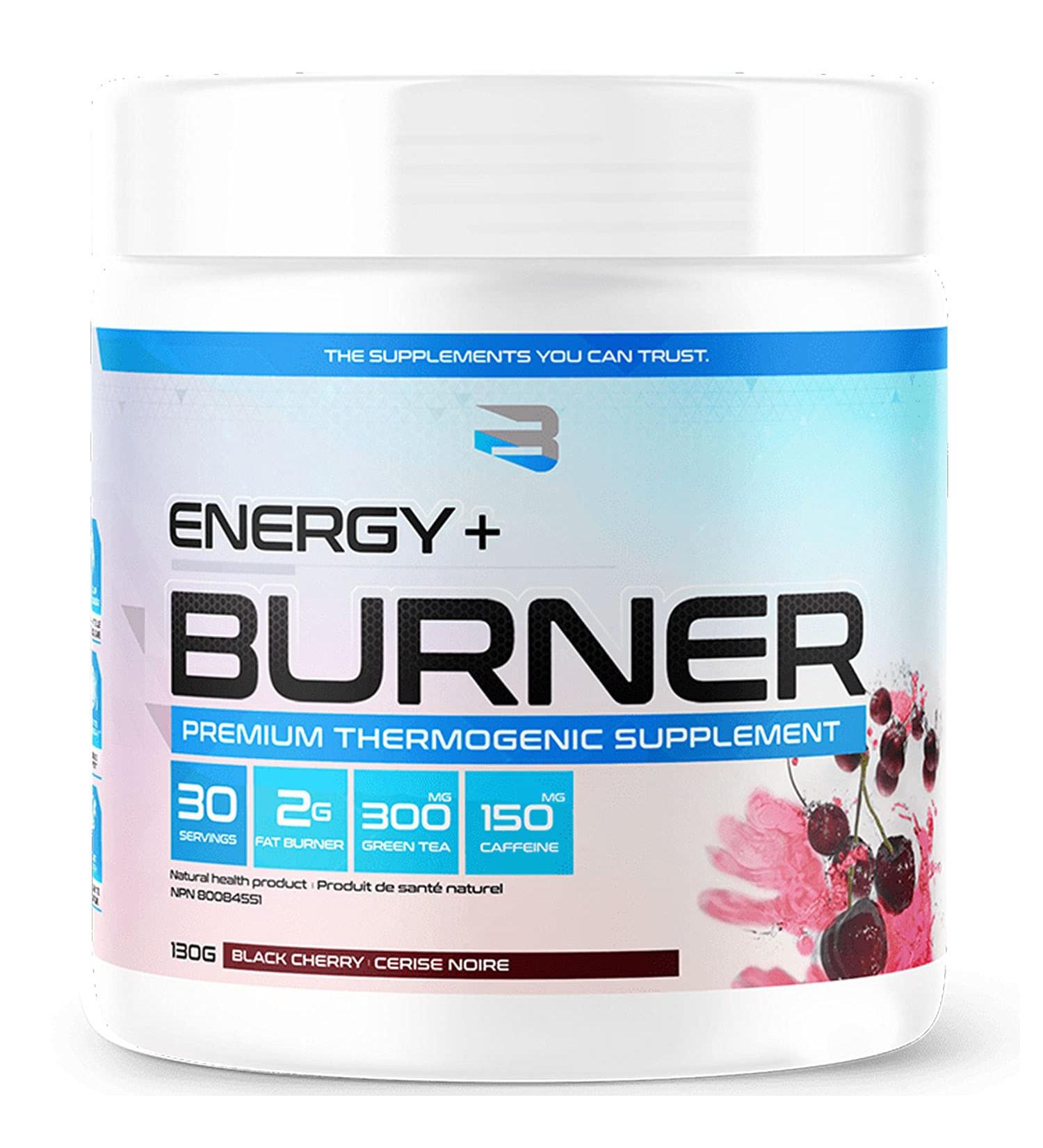 Believe Supplements Energy Burner: Boost Fat Metabolism Accelerate Muscle Recovery Enhance Alertness Performance and Endurance for Peak Results (Black Cherry)