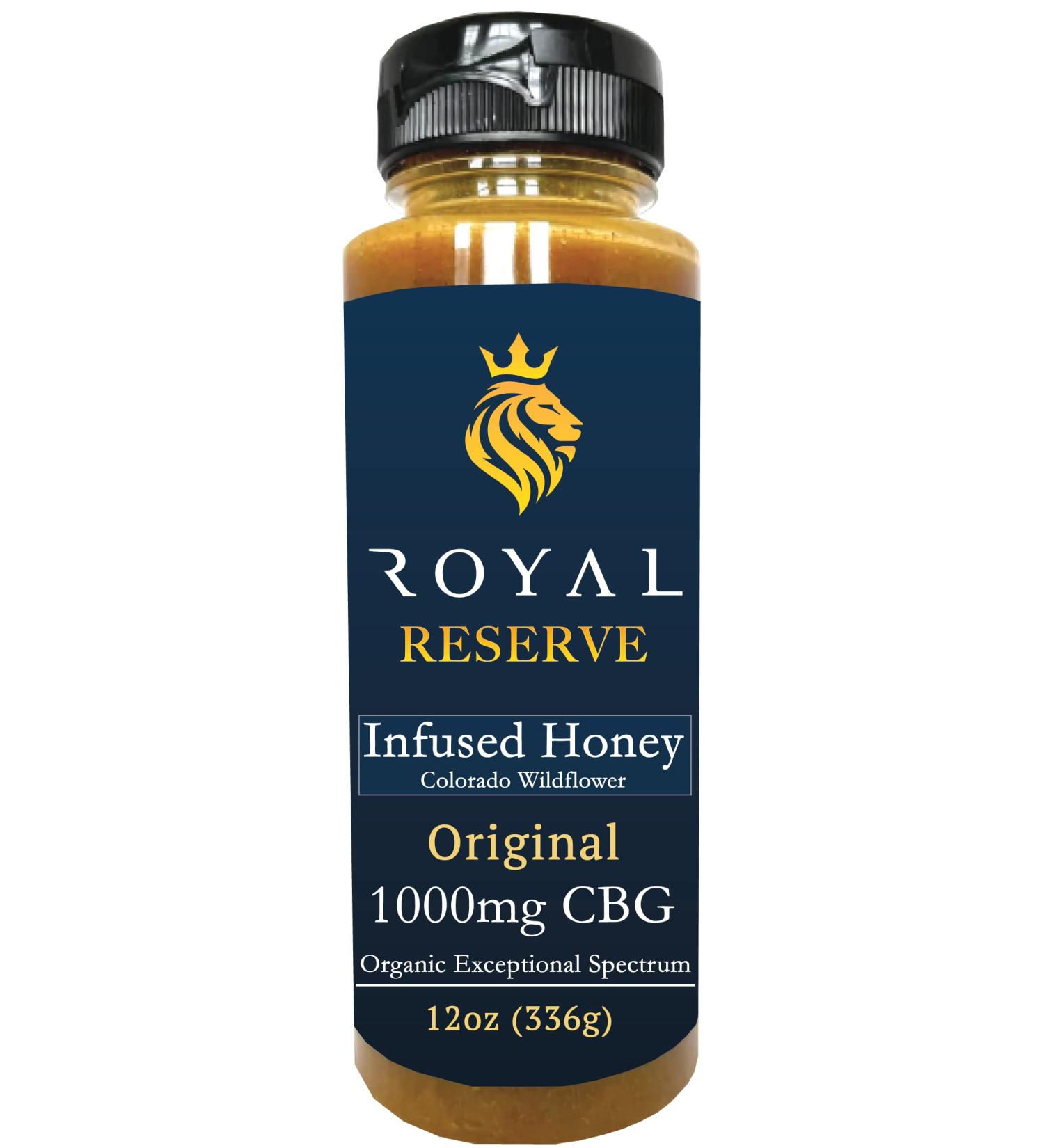 1000mg Organic CBG oil infused Colorado Wildflower Honey - Fast Acting Micro Dispersion - Cognitive function head pressure muscle joint support - 12oz