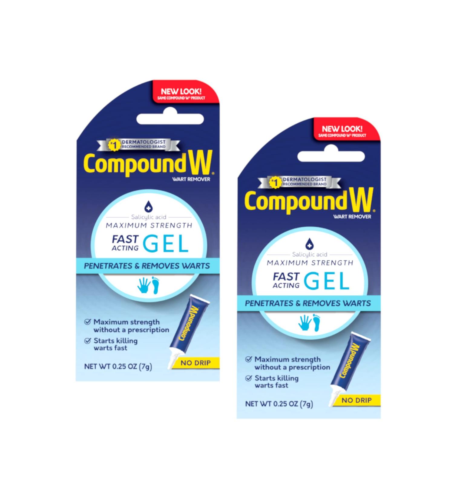 Compound W Fast-Acting Gel Wart Remover (Pack of 2) | Effective Treatment - Buy Online on GoSupps.com