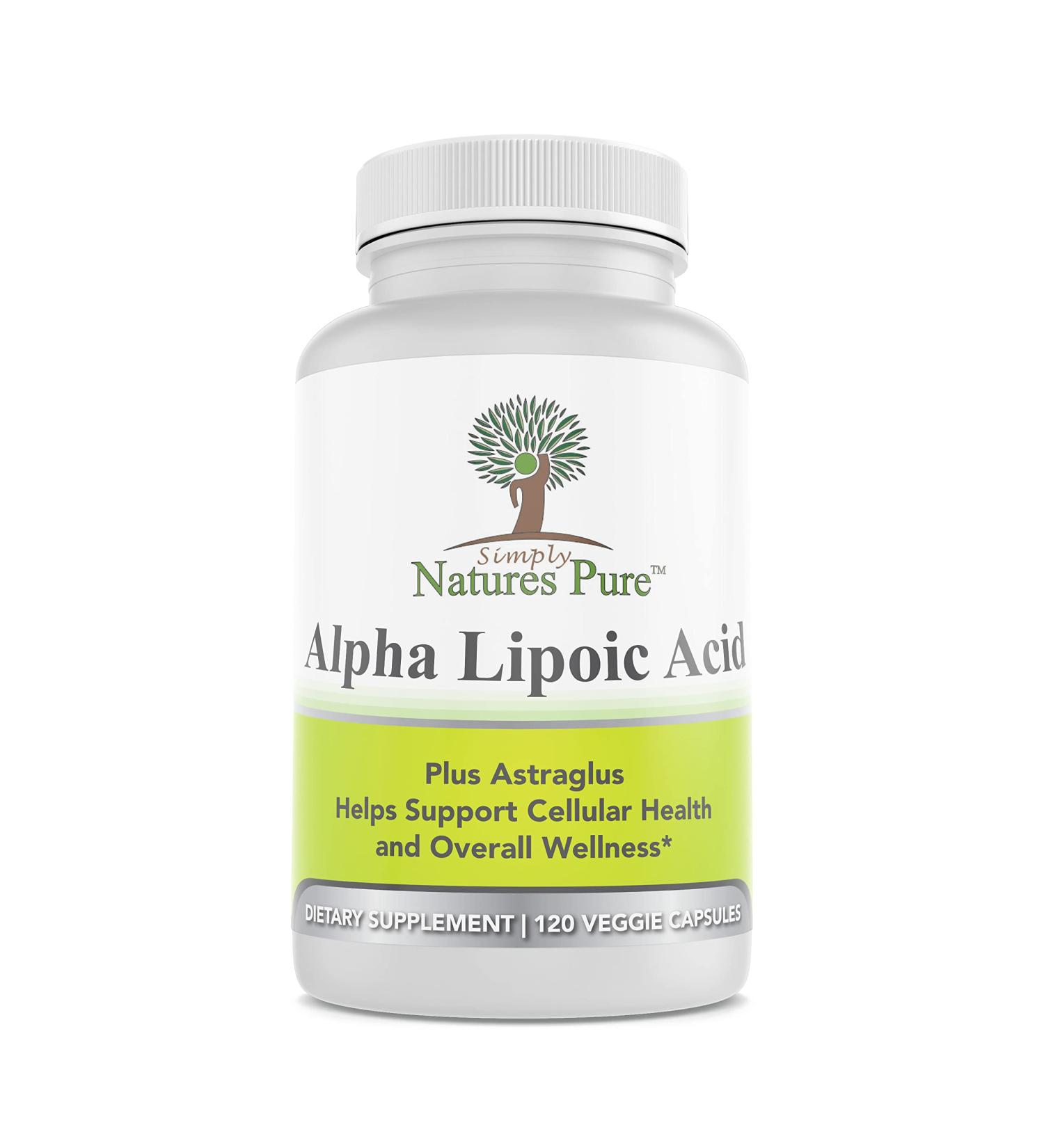 Natural Astragalus Alpha Lipoic Acid 600mg 120 Veggie Capsules | Non-GMO | 4 Month Supply | RLA R-LA ALA Thioctic Acid | Organic Supplement - Buy Online on GoSupps.com
