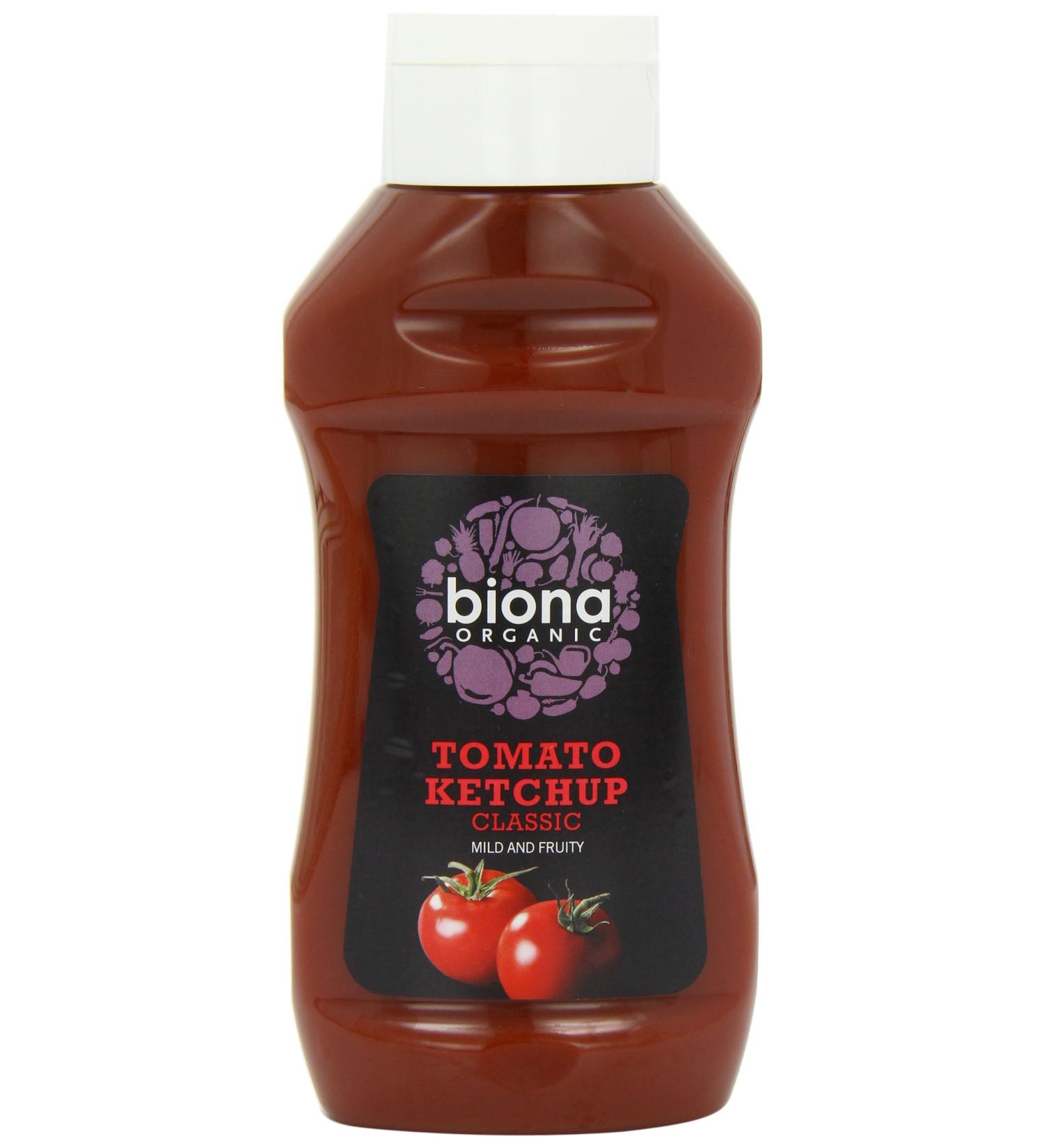 Biona Organic Tomato Ketchup Classic Squeezy Bottle 560g - Buy Online on GoSupps.com