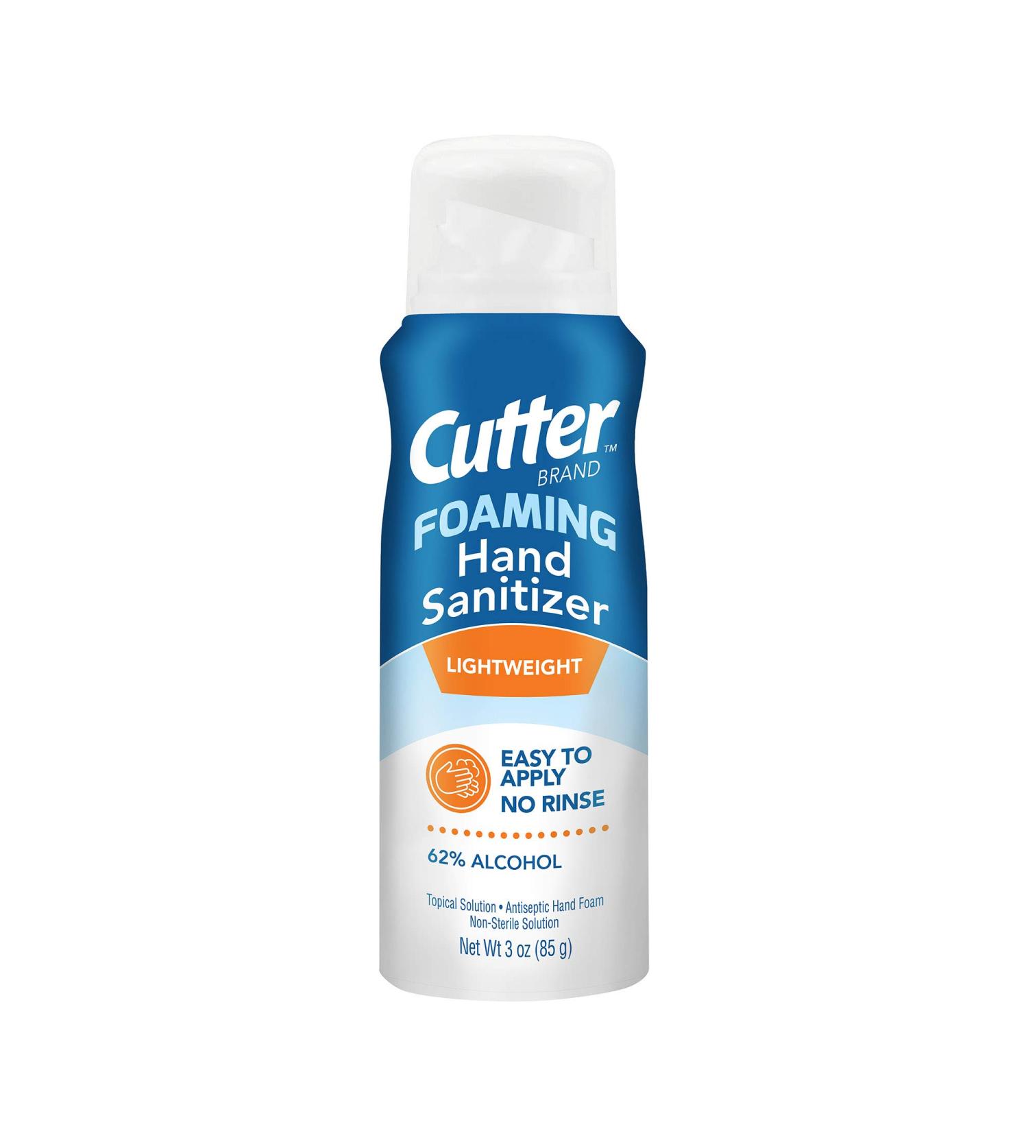 Cutter Foaming Hand Sanitizer 3oz Travel Size Antiseptic Solution - Buy Online on GoSupps.com