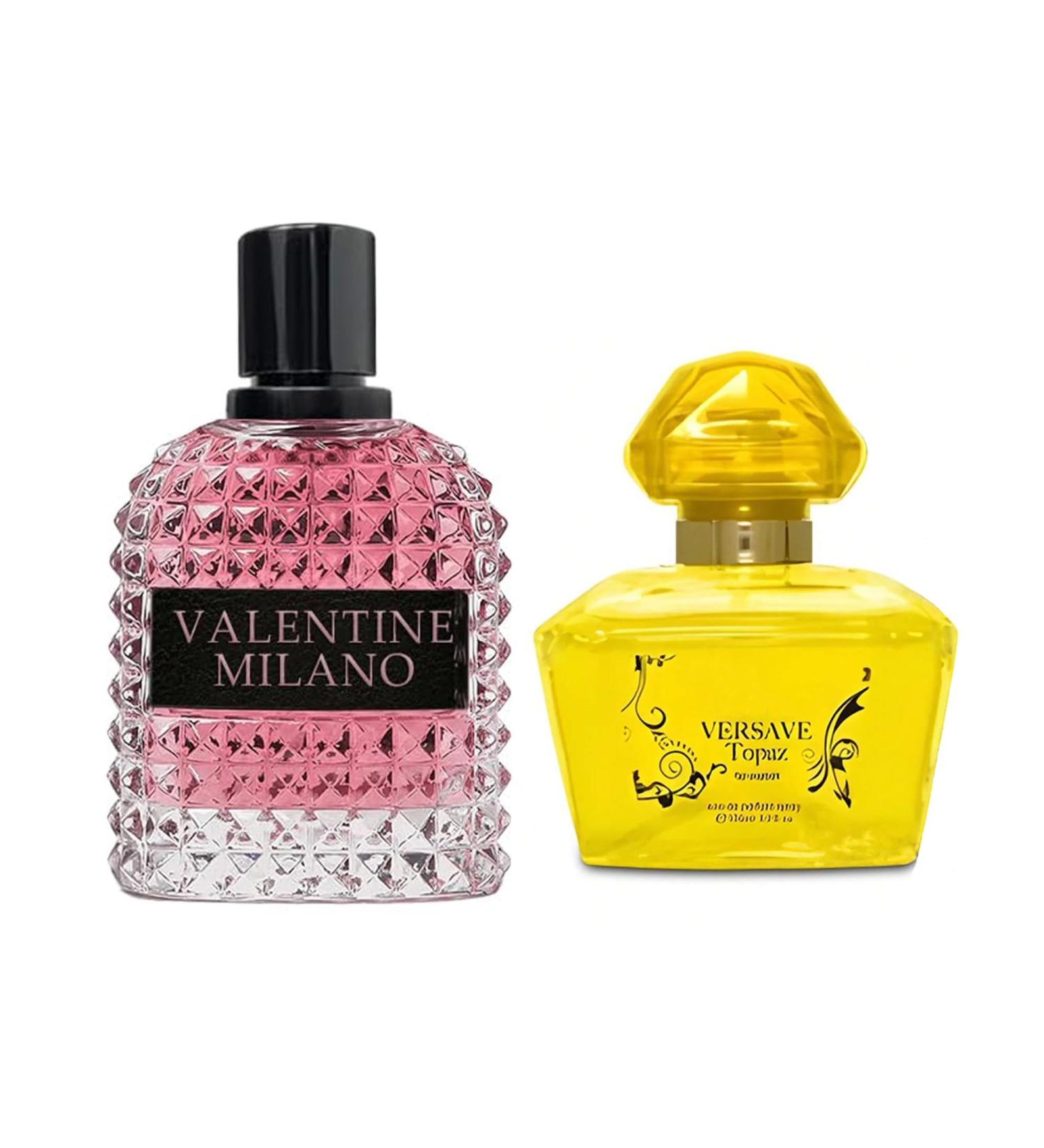 Women's Perfume Combo Set Milano Women&Versave Topuz Floral Fruity Fragrance Eau De Parfum Elegant 100ml Bottle Natural Spray Each for Daily Used Milano&Versave Topuz - Buy Online on GoSupps.com
