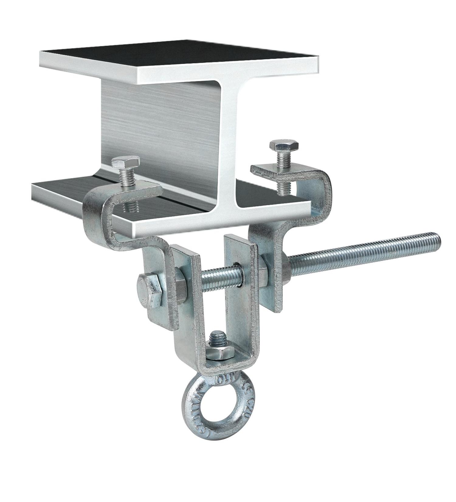 SupaWay Heavy Duty Steel I-Beam Clamp for Boxing Bags | Adjustable 63mm-220mm | 204kg Capacity | Durable Perforated Hanger - Buy Online on GoSupps.com