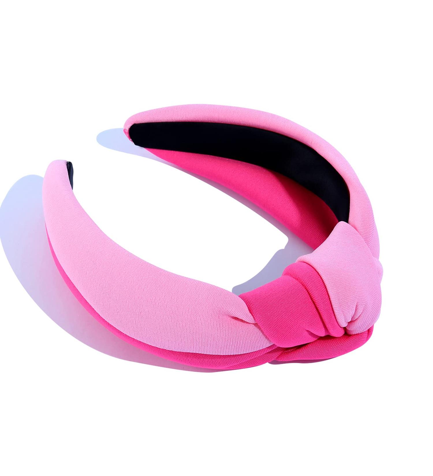 CULHEITE Fashion Knotted Headband - Padded Thick Wide Hair Hoop in Pink & Rose Red - Buy Online on GoSupps.com