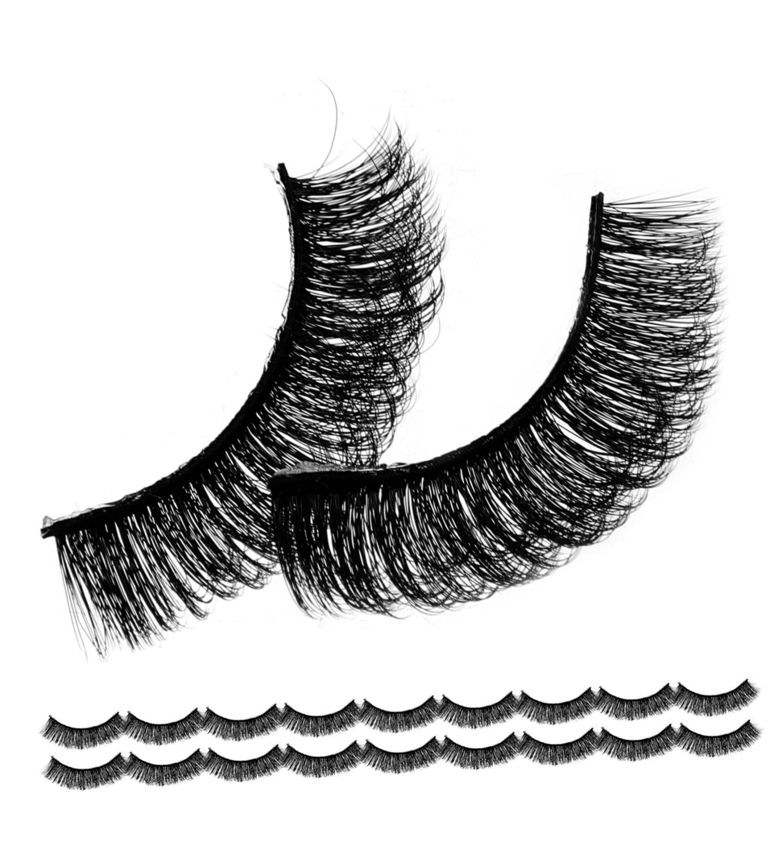 HAPINARY Natural Women Lashes 10 Pairs Fake eyelashes Curly 7d fiber Russia Natural Strip Lashes - Buy Online on GoSupps.com