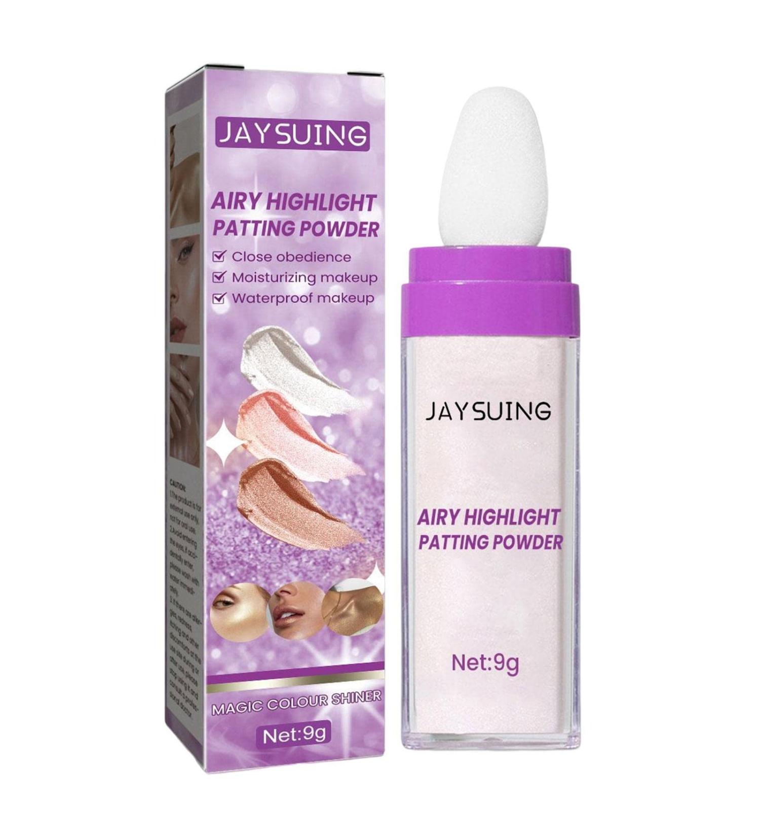 Highlight Patting Powder Highlighter Powder Stick Makeup | Brightening Face Body Hair Makeup Stick Highlight Patting Powder White - Buy Online on GoSupps.com