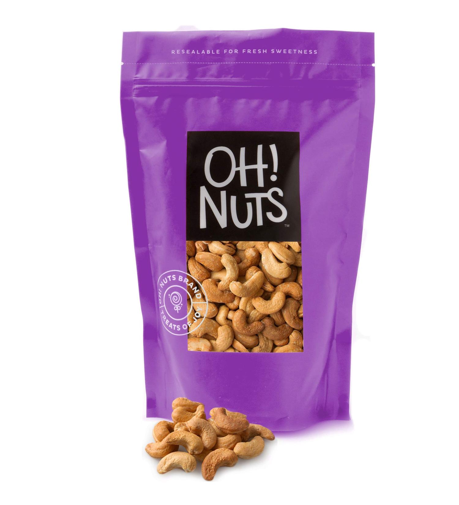 Oh! Nuts Dry Roasted Salted Cashews - Fresh, Healthy Protein Snacks | 3-Lb. Resealable Bulk Bag | Vegan, Gluten-Free, Paleo & Keto Friendly | Snack Food for Nut Lovers - Buy Online on GoSupps.com