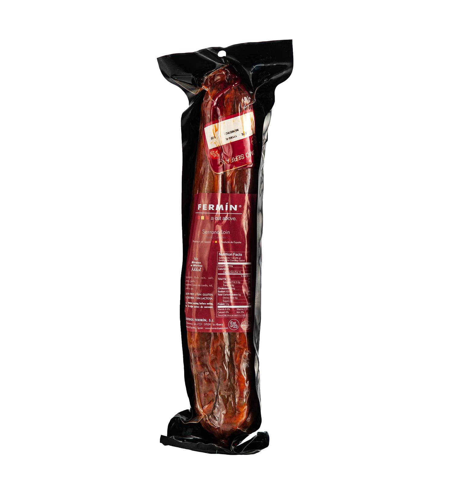 Fermin Lomo Serrano Loin 1.4 Lb Vacuum Packed - Premium Spanish Pork Delicacy - Buy Online on GoSupps.com