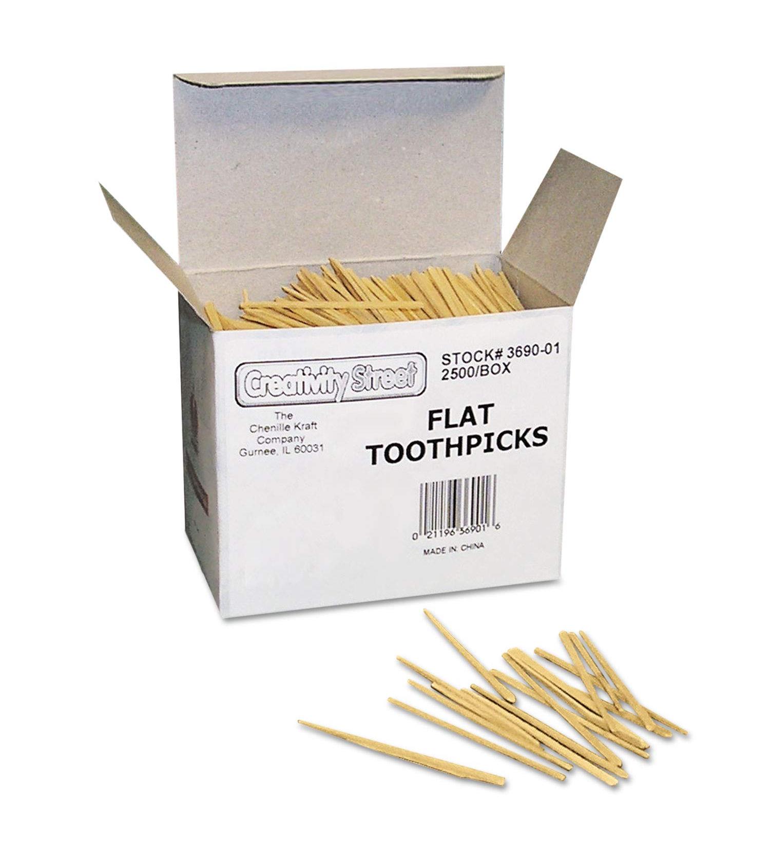 Flat Wood Toothpicks 2500/Pack - Set of 3 | Best Value Bundle - Buy Online on GoSupps.com
