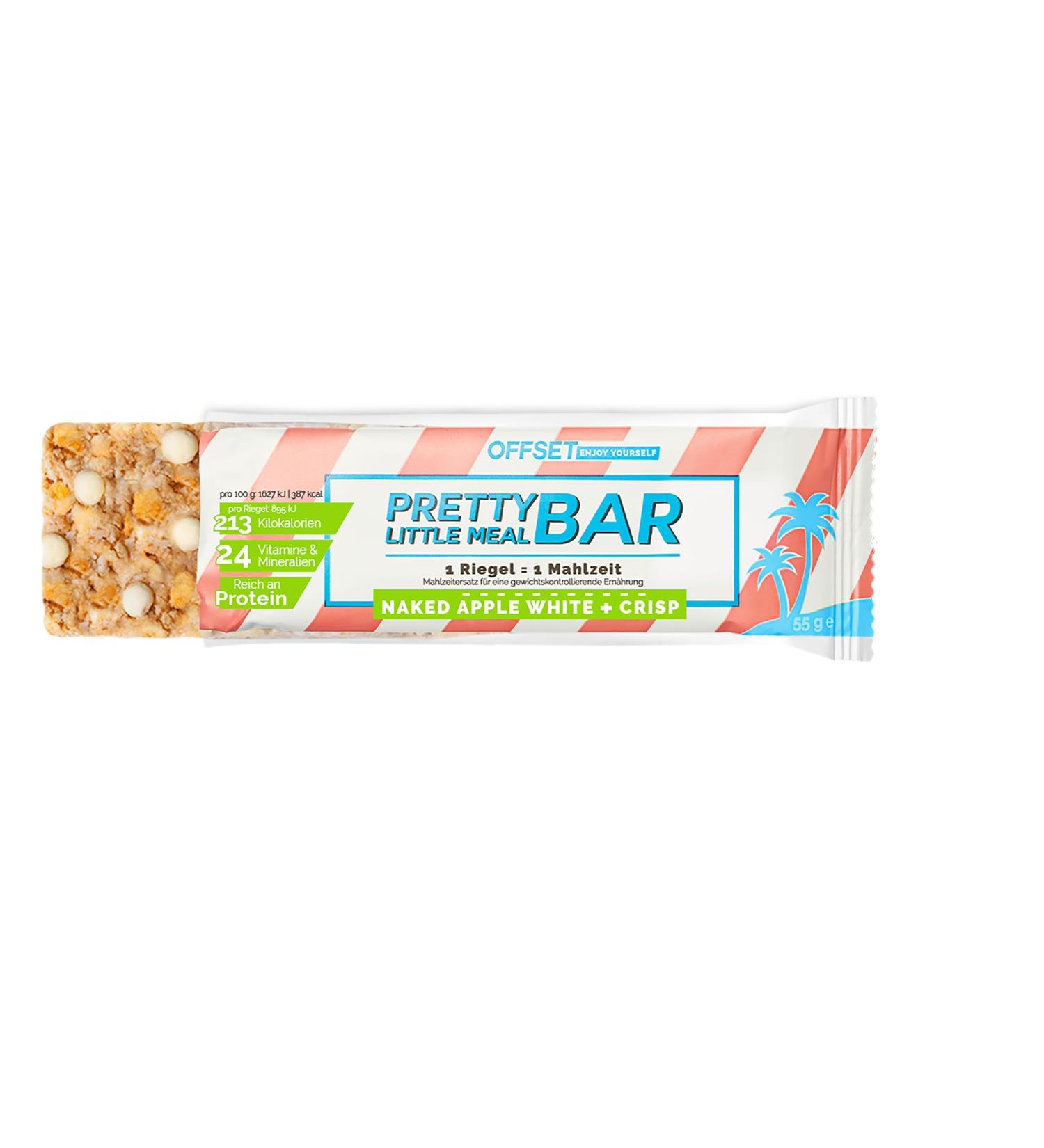 Pretty Little Meal Bar Naked Apple White & Crisp - Delicious Protein Bar by Offset Nutrition | 213 Calories per Serving | 6 Pack - Buy Online on GoSupps.com