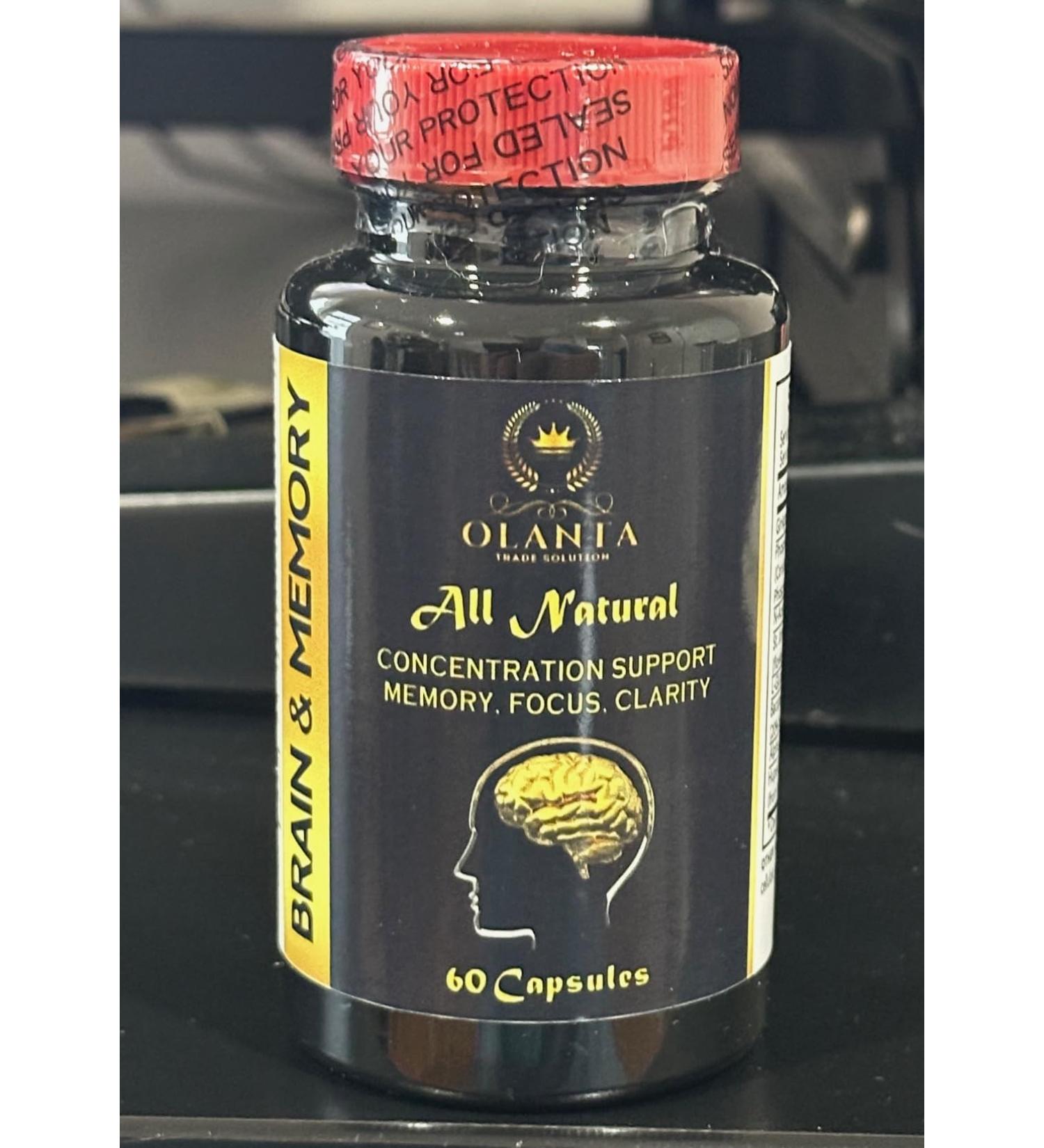 OLANTA TRADE SOLUTION Brain Memory Supplement - Supplement for Brain Support Focus Capsules with Ginkgo Biloba St. John's Wort Support Energy with Vitamin B12-1 Bottle 60 Capsules - Buy Online on GoSupps.com