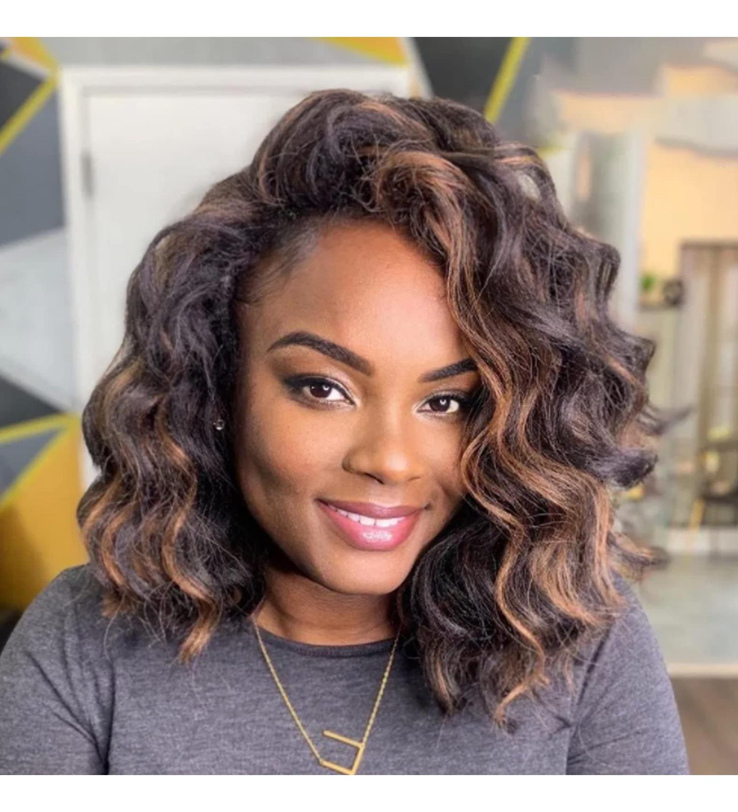 Ocean Wave Crochet Hair Pre Looped 9 Inch 7 Packs Deep Wave Short Curly Braiding Extensions, Synthetic Hair for Women - 9Inch (Pack of 7) - Buy Online on GoSupps.com