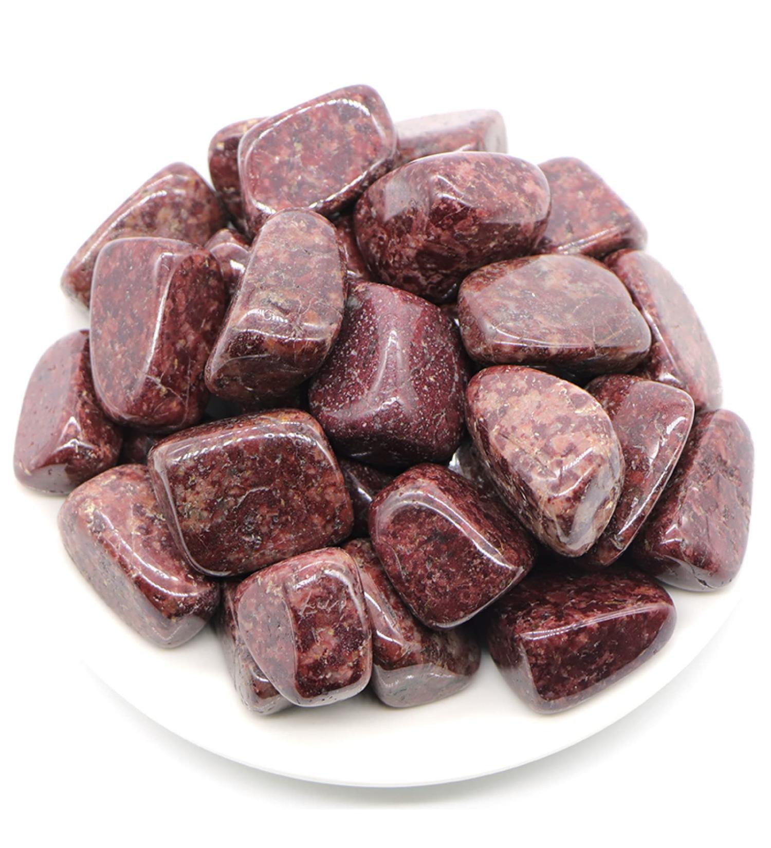 Crystal Hole Natural Red Spot Jasper Quartz Crystals and Stones Tumbled Bulk Specime Stones Home Aquarium Decoration Crystal Hole - Buy Online on GoSupps.com