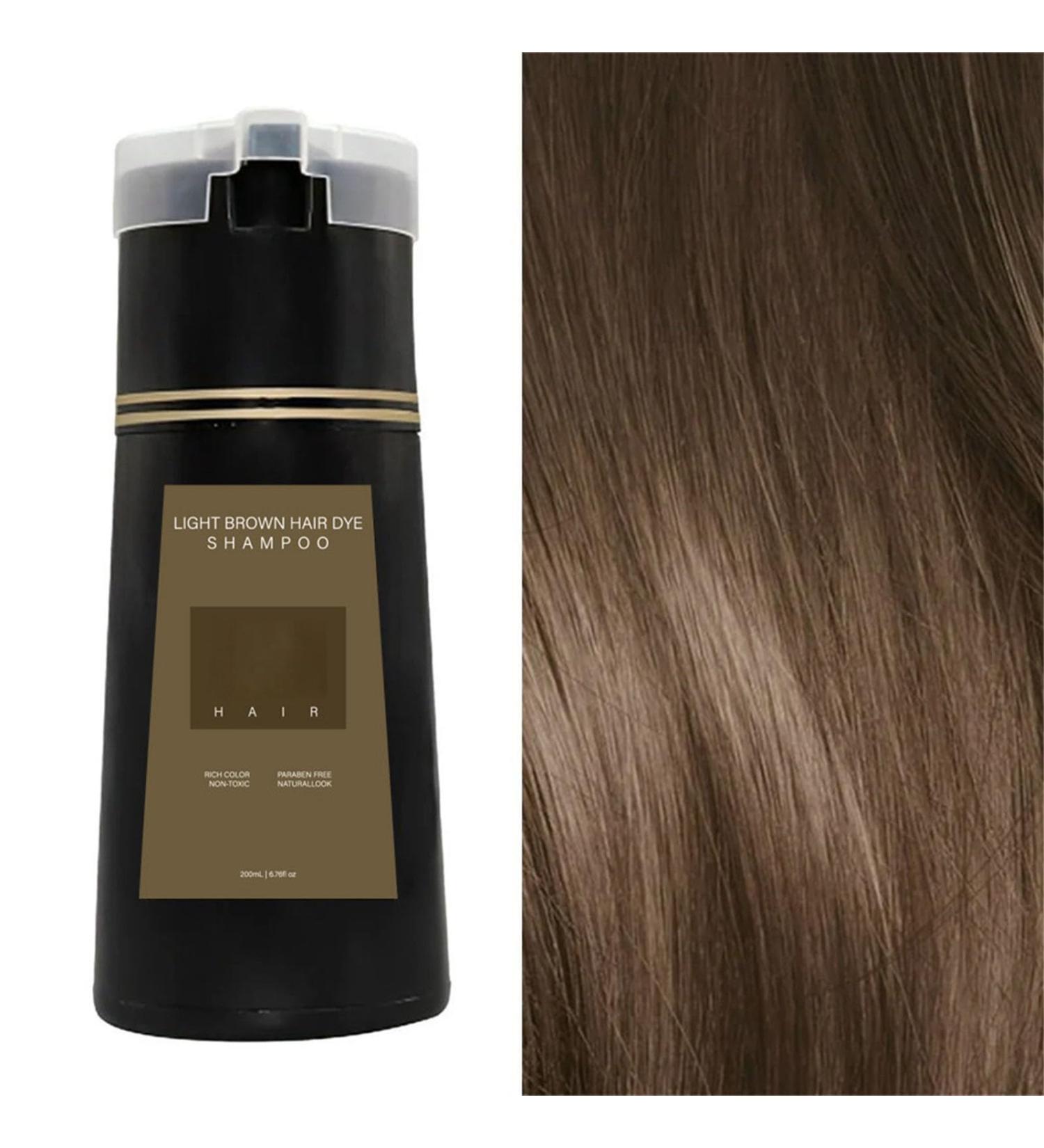 Nova Hair Dye Shampoo Nova Hair Instant Dye Shampoo Nova Instant Hair Dye Shampoo for Men and Women (Light Brown) - Buy Online on GoSupps.com