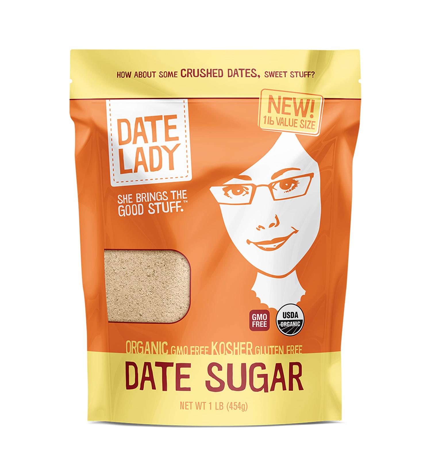 Organic Date Sugar 1 lb - Vegan, Paleo, Gluten-free & Kosher - 100% Ground Dates - Sugar Substitute for Baking - Contains Fiber - 1 Bag (16 Ounce) - Buy Online on GoSupps.com