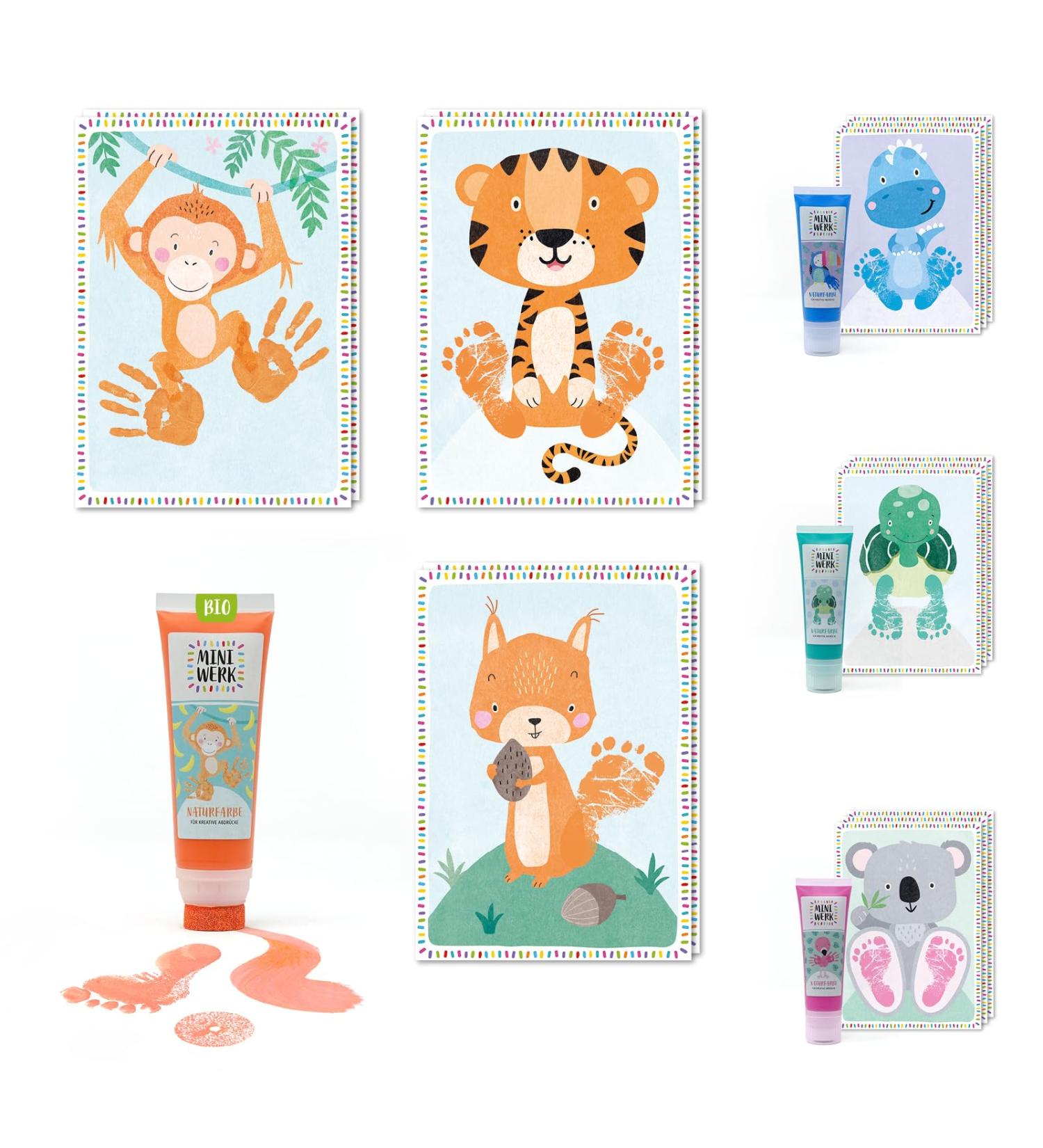 Mini Plant Organic Baby Impression Set - Handprint & Footprint Kit for Ages 0-1.5 Years | Perfect Baby Room Decoration & Milestone Cards - Buy Online on GoSupps.com