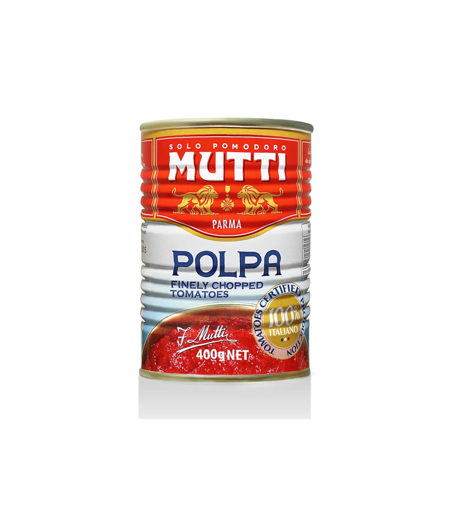 Mutti Polpa Finely Chopped Tomatoes 400g - Premium quality Italian tomatoes - Buy Online on GoSupps.com